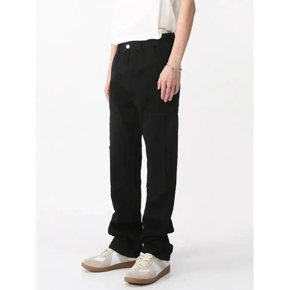 Japanese Brand Retro loose zipper wide leg jeans Size US 32 / EU 48 - 3 Thumbnail
