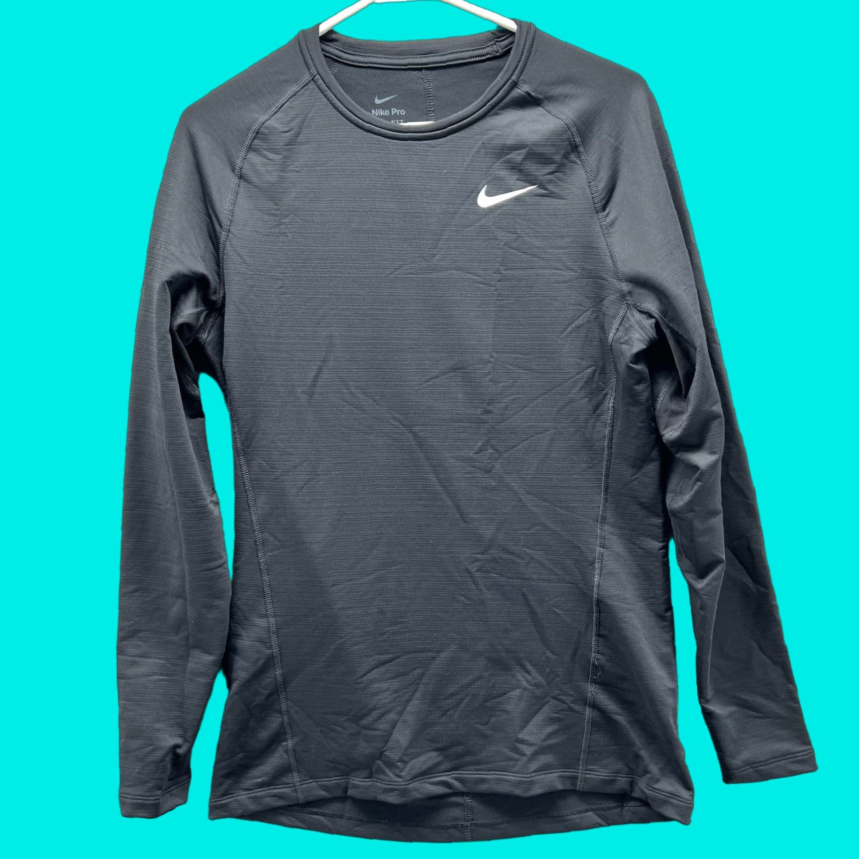 Nike Nike Pro Dri-FIT Shirt Mens M Black Slim Fit Long Sleeve Training Top Size US M / EU 48-50 / 2 - 1 Thumbnail