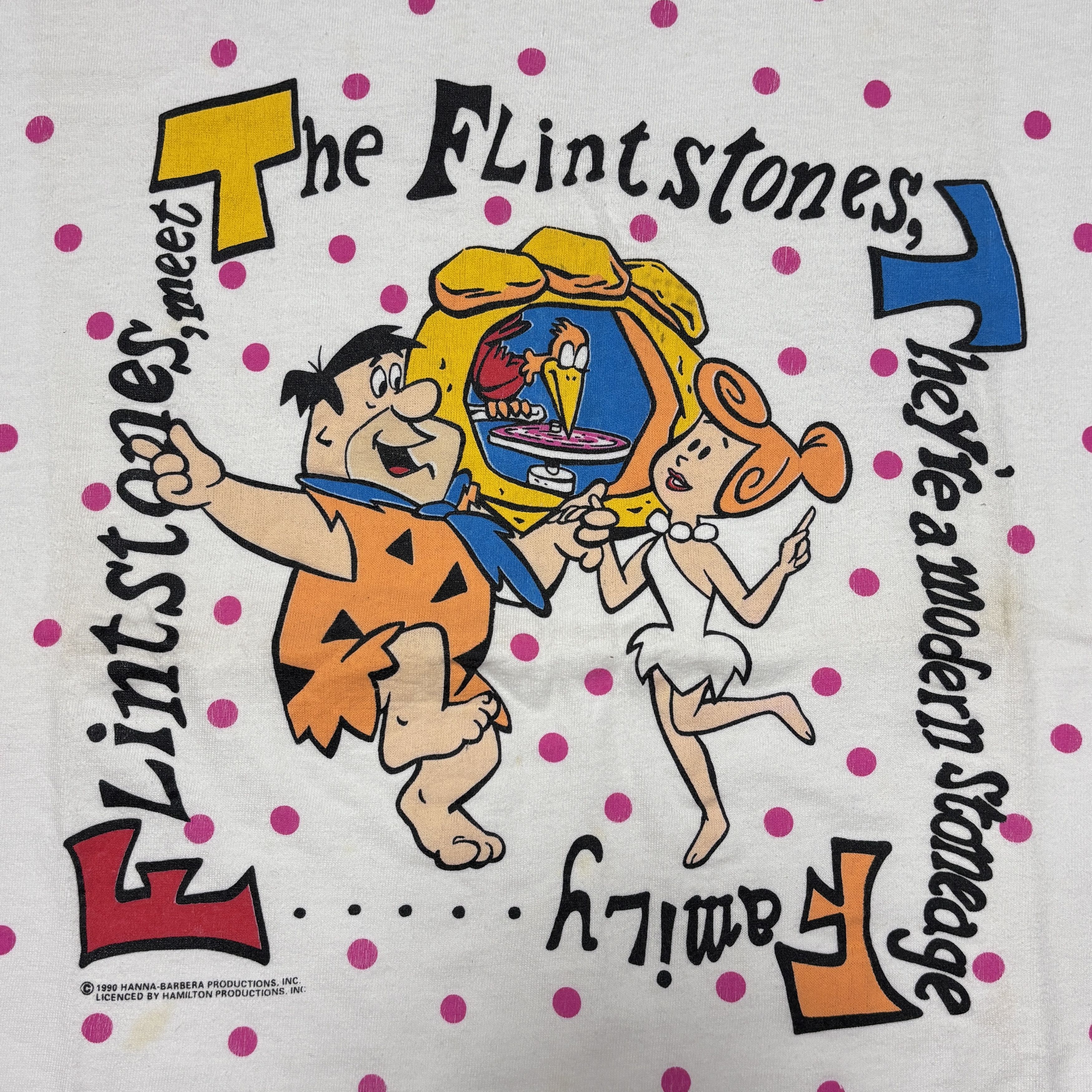 Cartoon Network × Vintage Vintage Flintstones Shirt 90s Single Stitch Cartoon Size US L / EU 52-54 / 3 - 3 Thumbnail