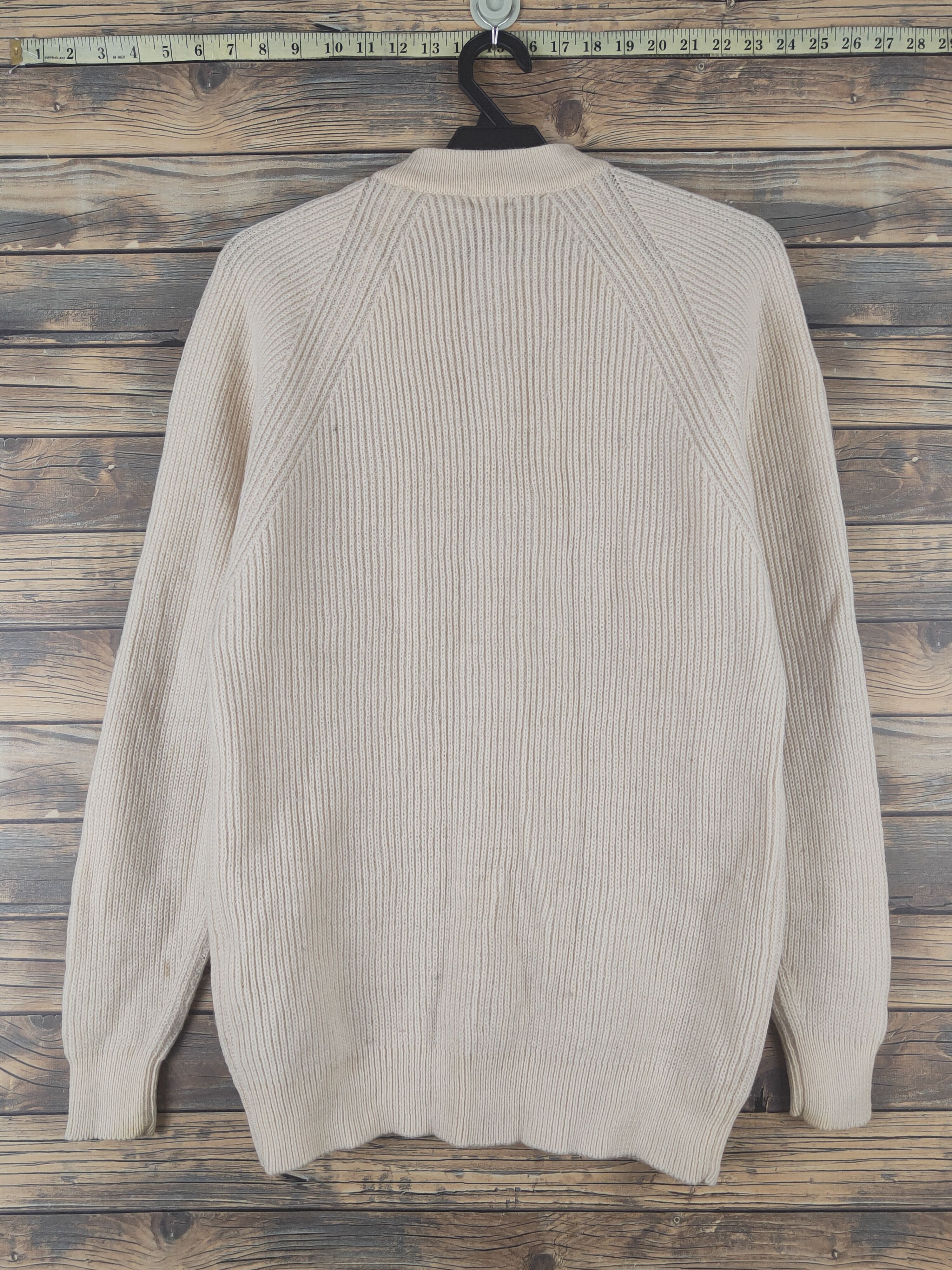 Renoma Renoma Cream Knitwear ripped distressed Cardigan #W1202 Size M / US 6-8 / IT 42-44 - 8 Thumbnail