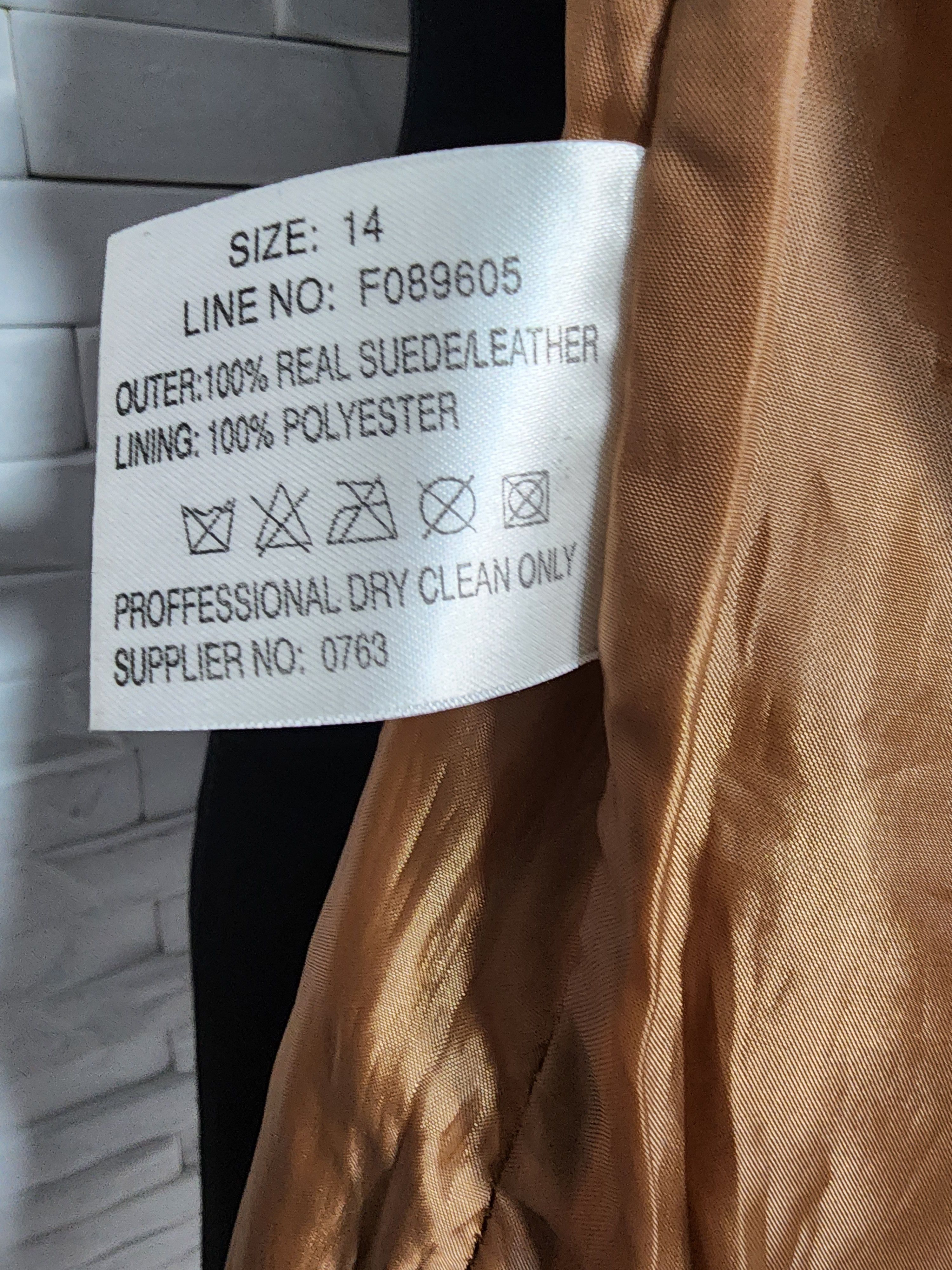 Other Brown Suede Leather Skirt, Plastic Zipper Fasteners Size 32" / US 10 / IT 46 - 9 Thumbnail