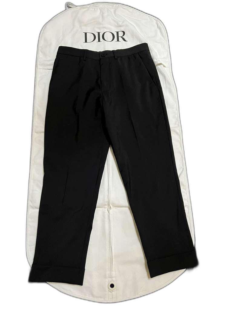 Dior Dior Black Wool Casual Pants 99% New Size US 44 / EU 60 - 1 Thumbnail