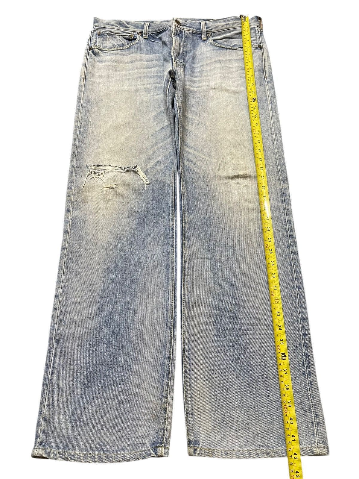 In The Attic Vintage Japanese Brand Mud Faded Wash Distress Baggy Jeans Size US 36 / EU 52 - 12 Thumbnail