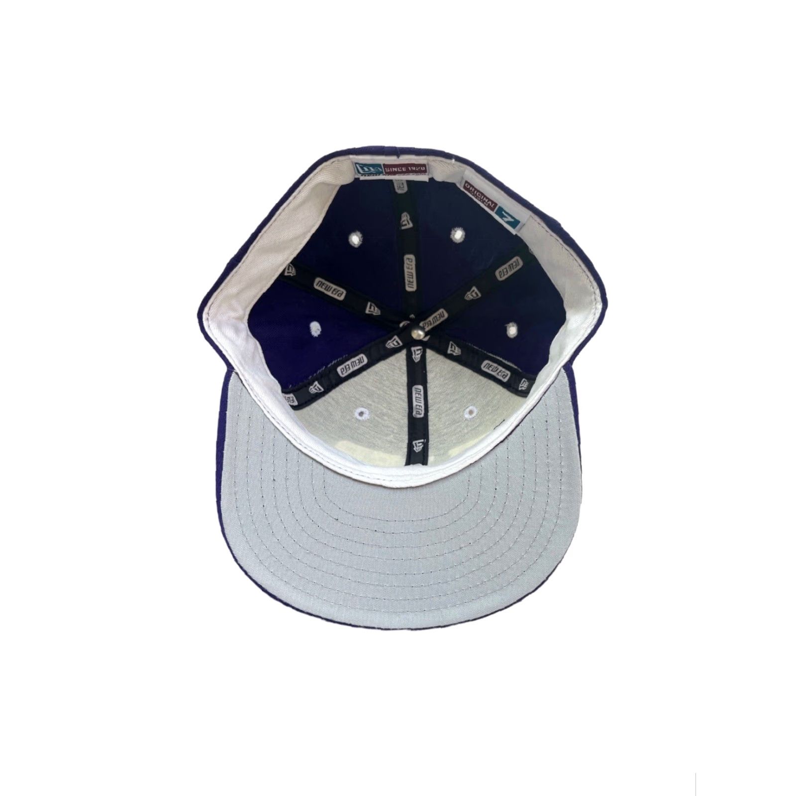 New Era VINTAGE New Era Baseball Cap Hat 7 NWT USA Cincinnati Elder High School Wool Blend Purple White Embroidered Logo Mens Cap Size ONE SIZE - 6 Thumbnail