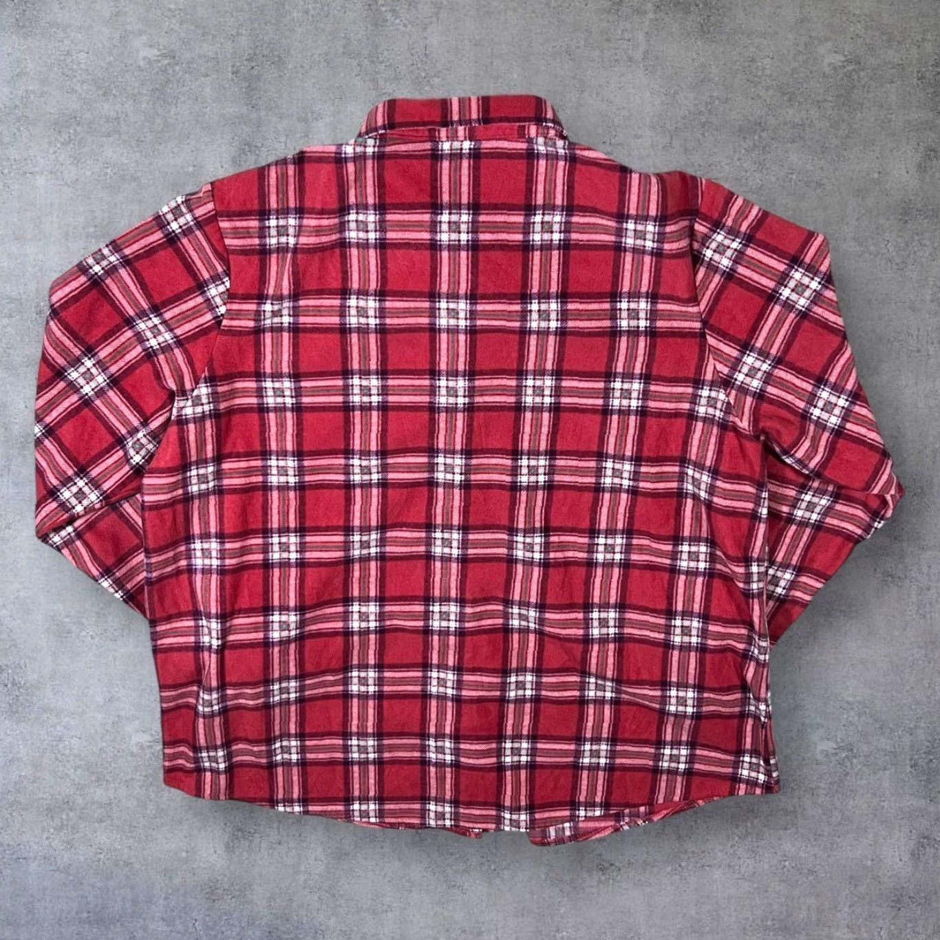 Lee Riders By Lee Red Plaid Check Long Sleeve Fleece Flannel Shirt Women's XXL Size XXL / US 16-18 / IT 52-54 - 2 Thumbnail