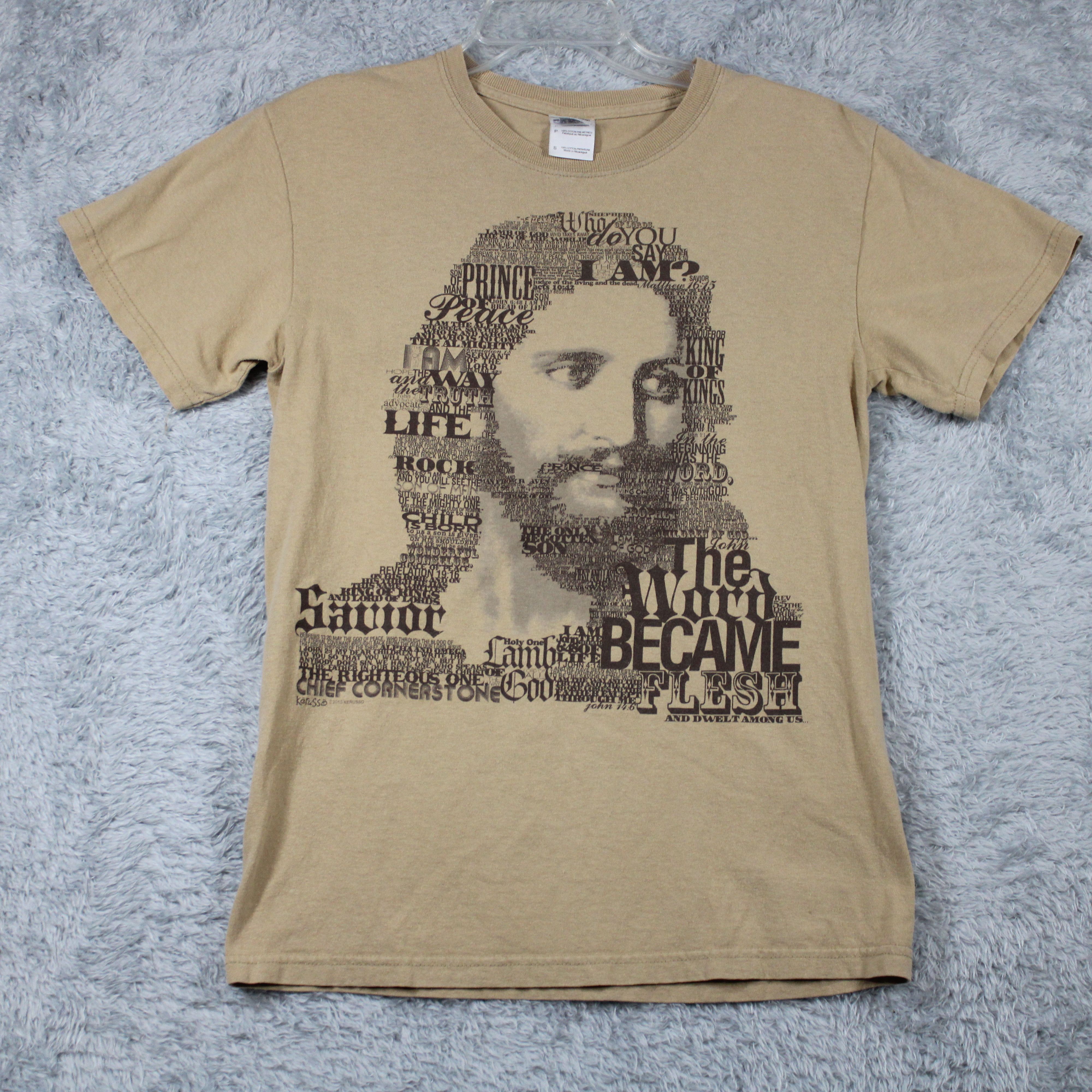 Vintage Rare Vintage Kerusso Jesus t shirt Size US L / EU 52-54 / 3 - 1 Thumbnail