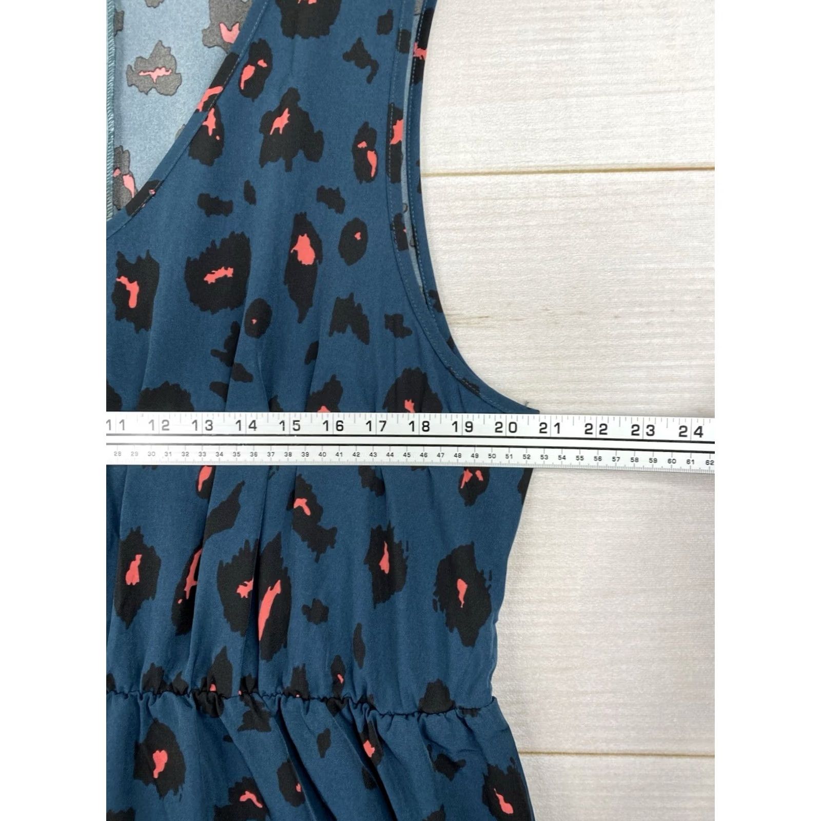 Shein SheIn Dress Women 4XL Blue Animal Print Sleeveless V-Neck Chiffon Midi Casual Formal Party/Cocktail Sleeveless Dress 4XL Womens Size XXL / US 16-18 / IT 52-54 - 5 Thumbnail