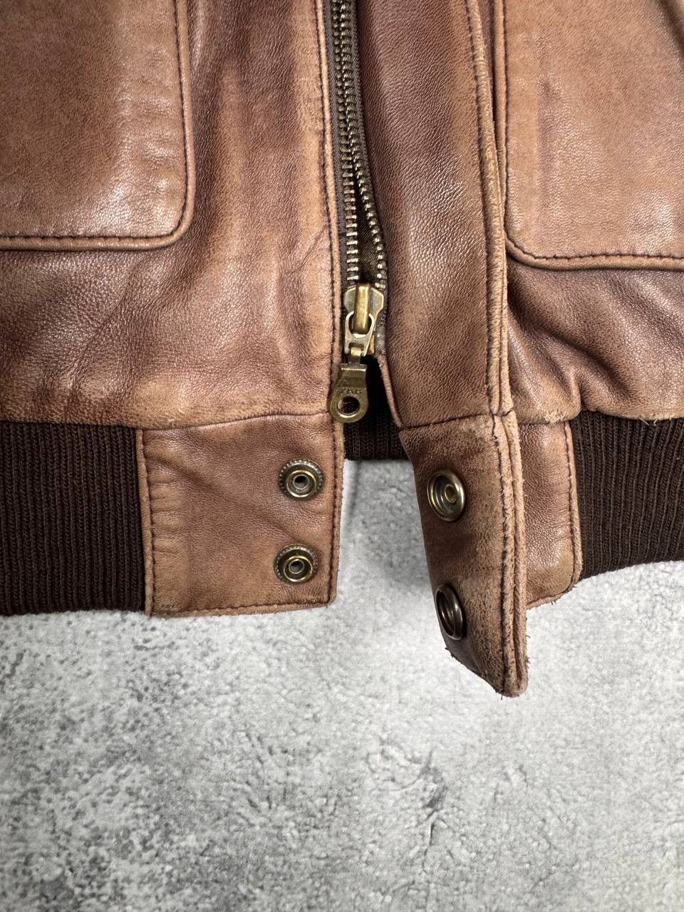 Orvis Orvis Men Vintage Leather Jacket Brown Bomber Genuine Size US M / EU 48-50 / 2 - 8 Thumbnail