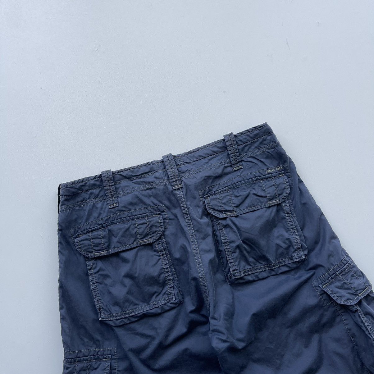 Armani Armani Jeans Vintage Baggy Cargo Pants Blue Rare Y2K Italy Size US 31 - 8 Thumbnail
