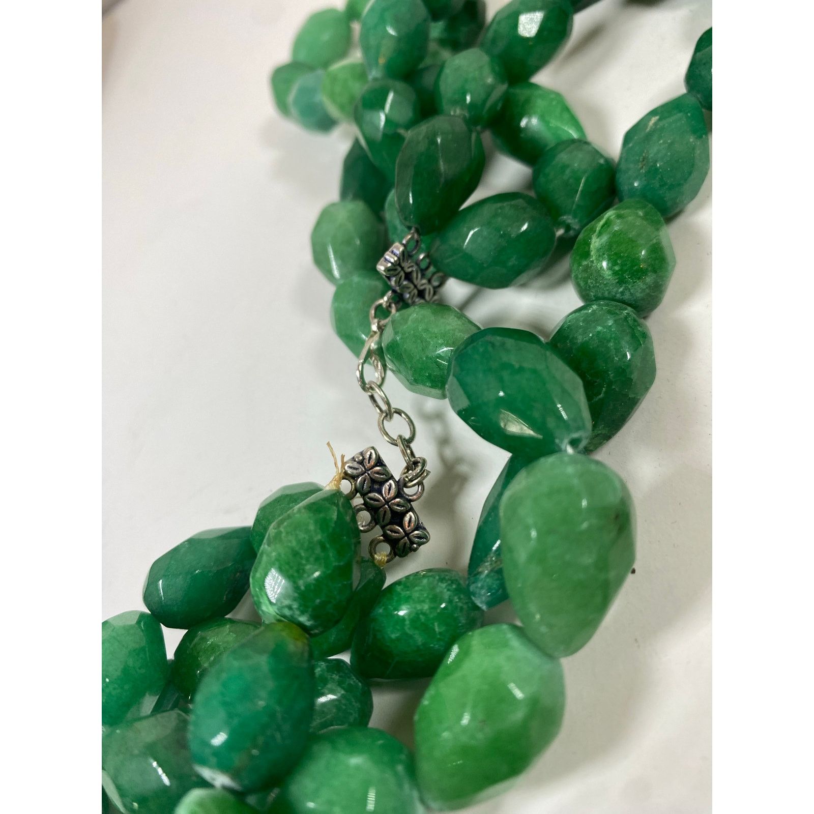 Other Green Jadeite Bead Necklace Round Beads Jewelry Size ONE SIZE - 3 Thumbnail