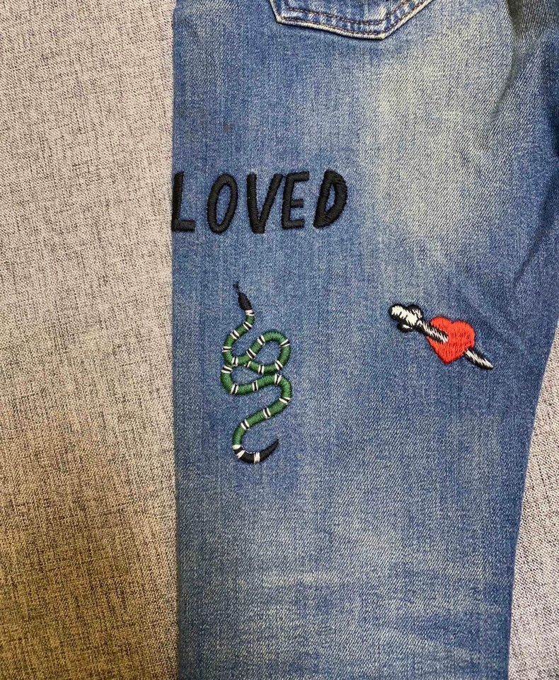 Gucci Embroidered MidRise Skinny Jeans for Women-2506 Size 35" - 6 Thumbnail
