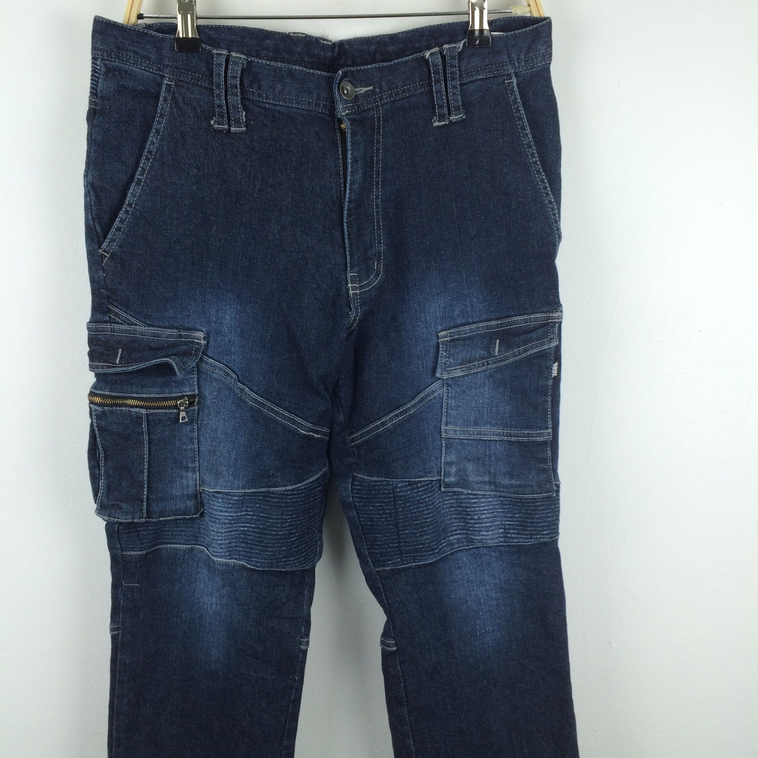Japanese Brand X204 JAPAN WORKWEAR TORA CARGO MULTI POCKET JEANS Size US 34 / EU 50 - 3 Thumbnail