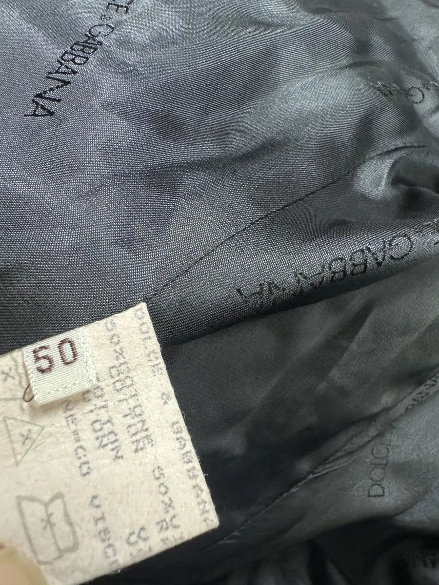 Dolce & Gabbana × Vintage AW1998 Dolce & Gabbana Fur Effect Relief Black Long Jacket Size US M / EU 48-50 / 2 - 14 Thumbnail