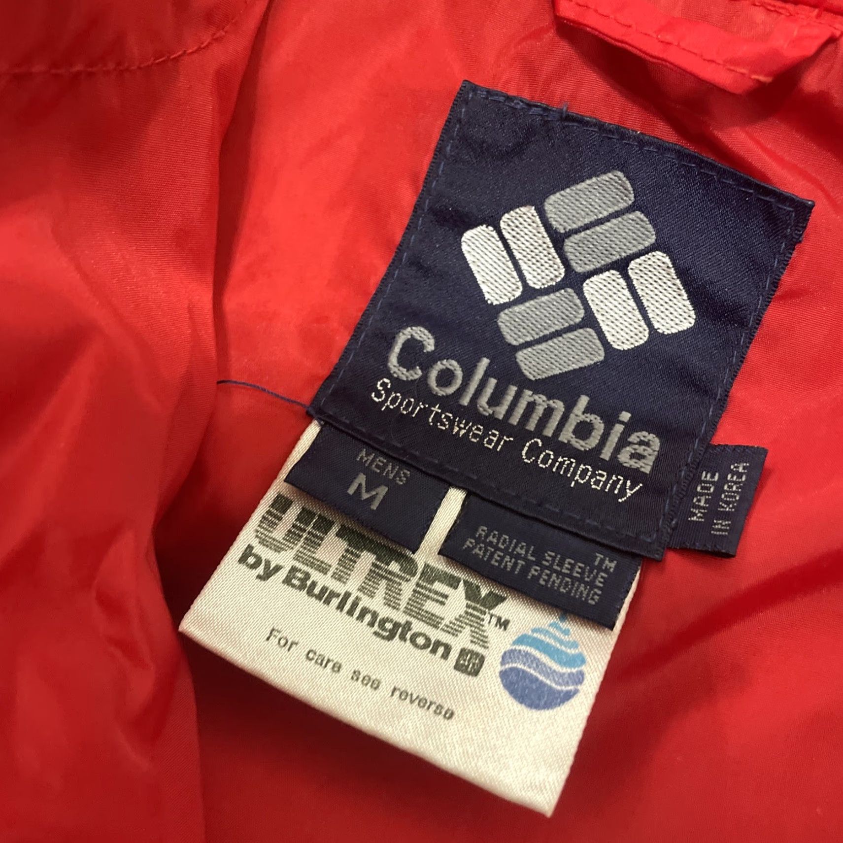 Burlington VINTAGE Columbia Ultrex Burlington Parka Jacket Men M Blue Red Line Coat Stadium 90s Wind Rain Windproof Nylon Parka Mens Jacket Size US M / EU 48-50 / 2 - 5 Thumbnail