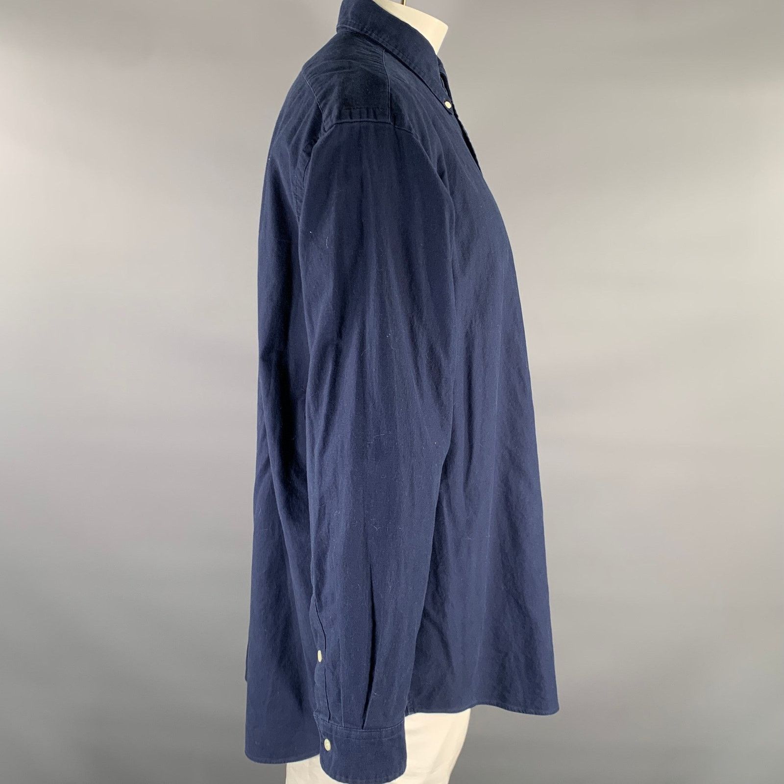 Ralph Lauren RALPH LAUREN Size XL Navy Cotton Long Sleeve Shirt Size US XL / EU 56 / 4 - 3 Thumbnail