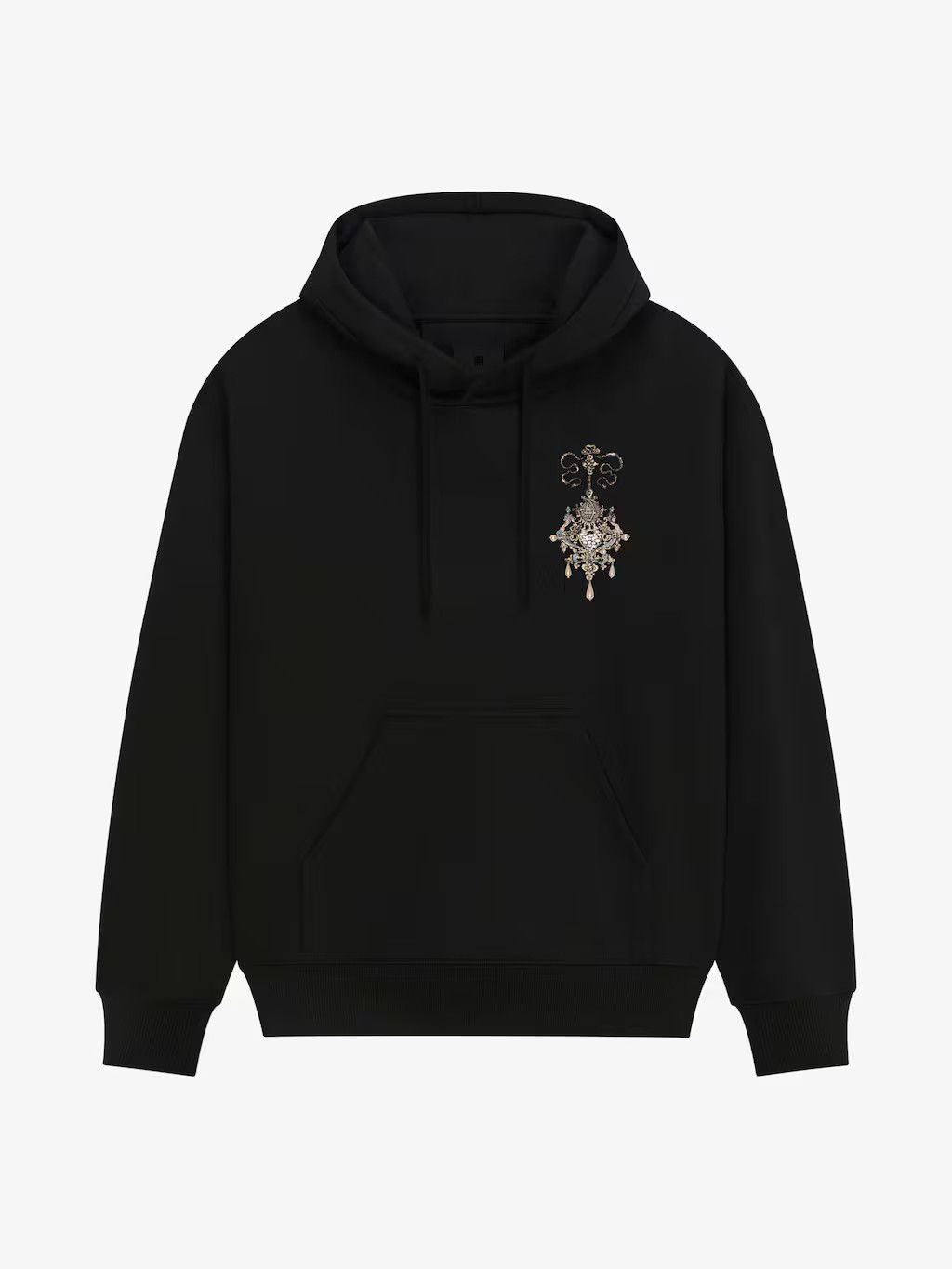 Givenchy o1w1db10325 Boxy Fit Hoodie With Pocket Base in Black Size US L / EU 52-54 / 3 - 1 Thumbnail