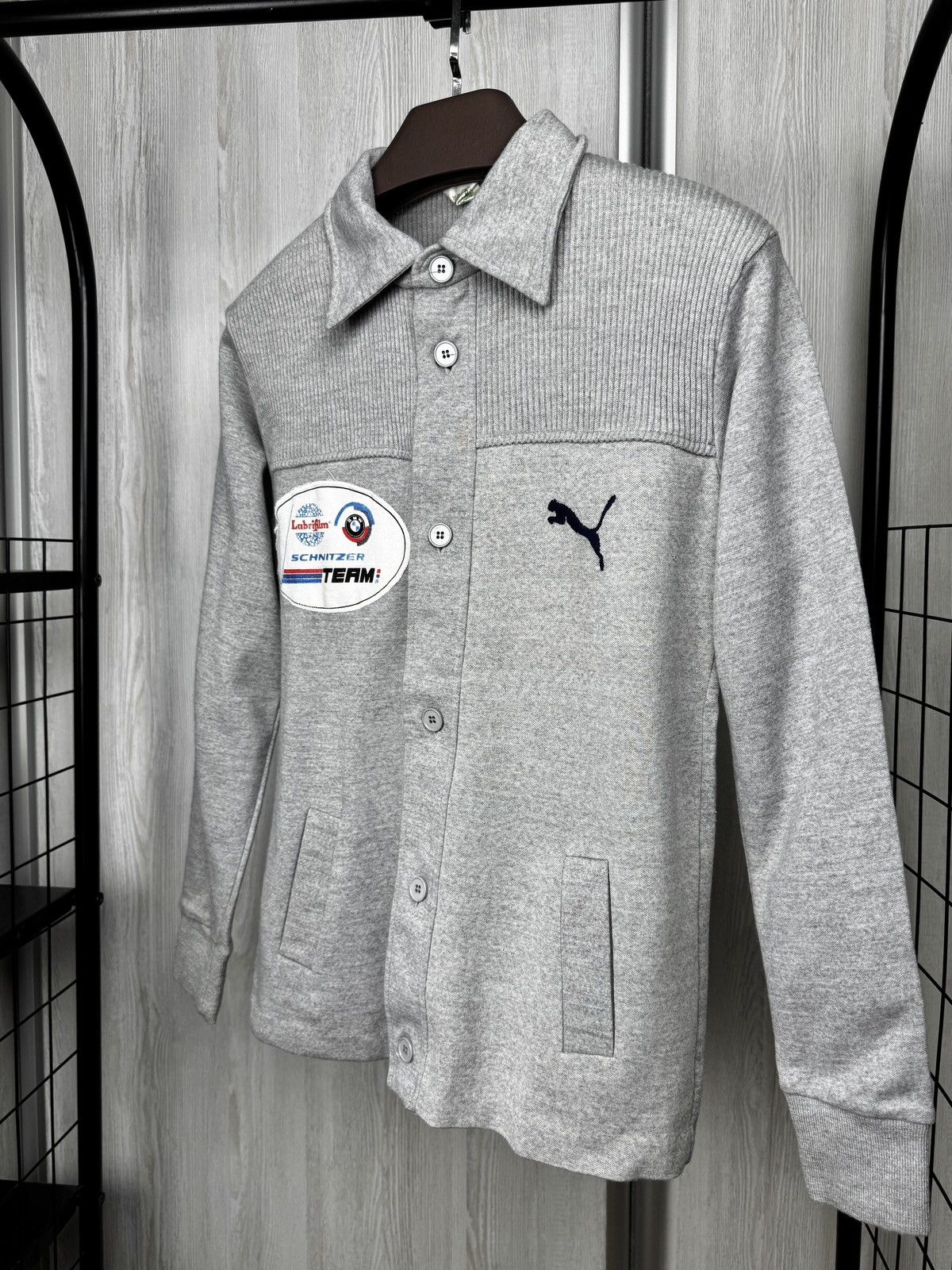 Puma Puma vintage 60s 70s Menotti BMW Schnitzer Team Cardigan 5 Size US S / EU 44-46 / 1 - 7 Thumbnail