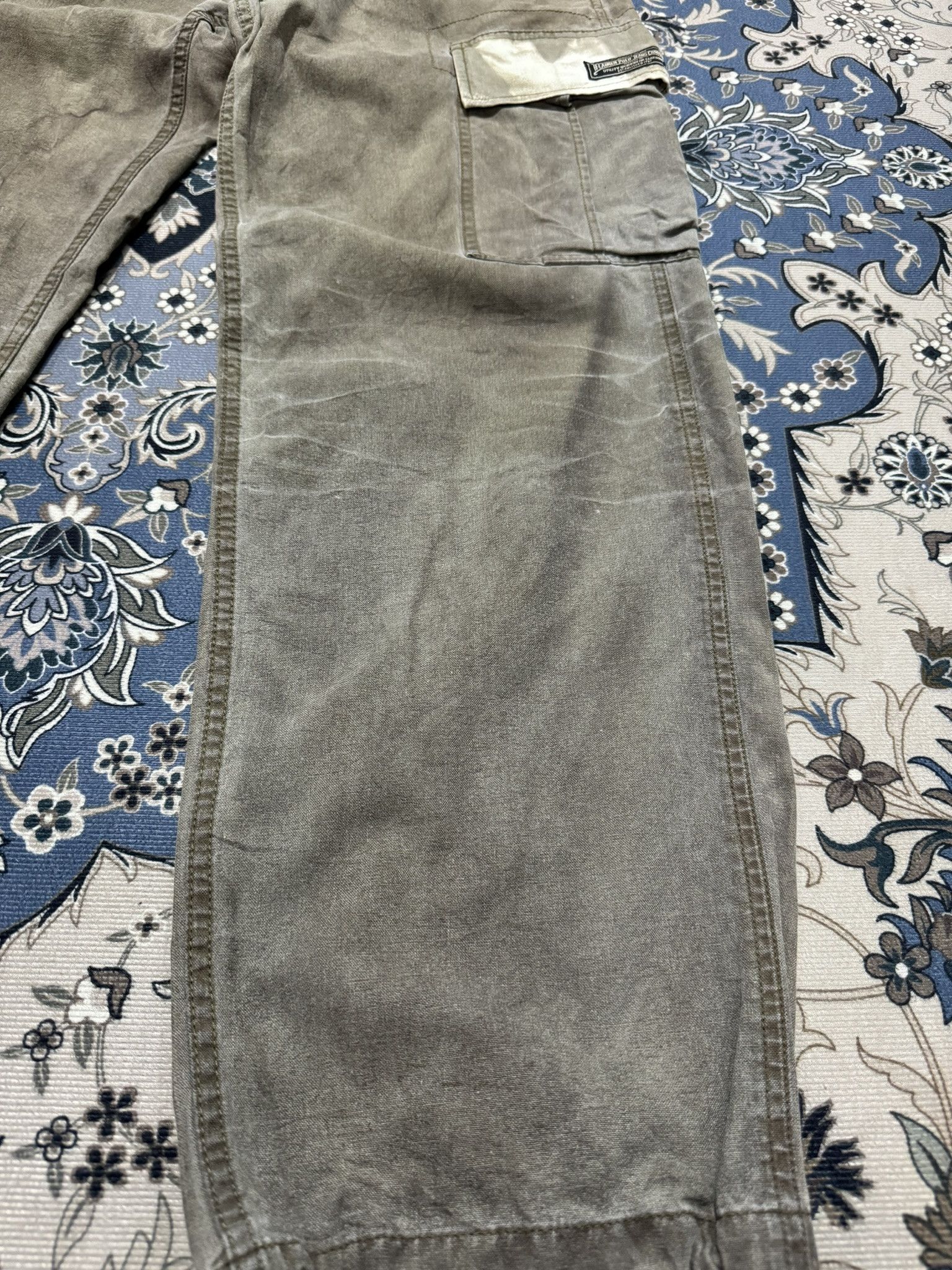 Beauty Beast × Polo Ralph Lauren × RRL Ralph Lauren Polo Ralph Lauren Military US Army Acid Wash Cargo Pants Size US 31 - 6 Thumbnail