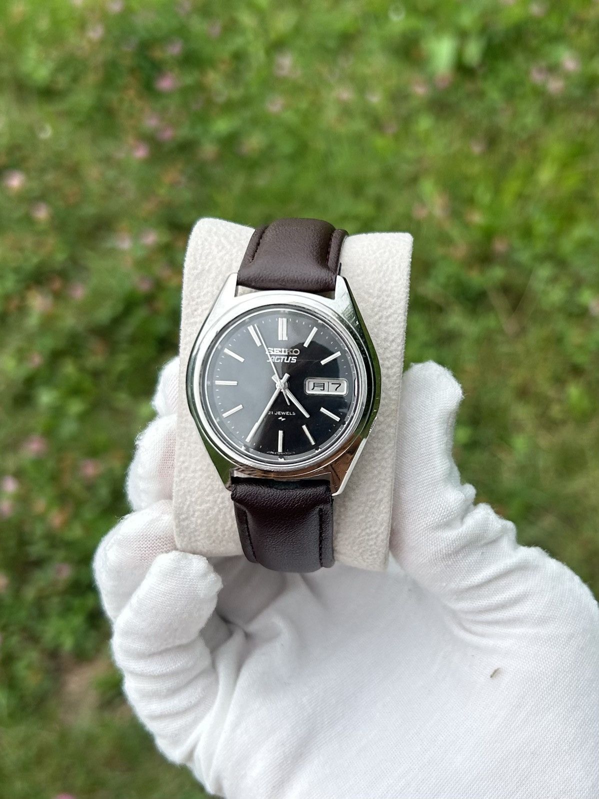 Vintage Seiko Actus Ss Automatic Watch Collectible 1980S in Silver, Men's
