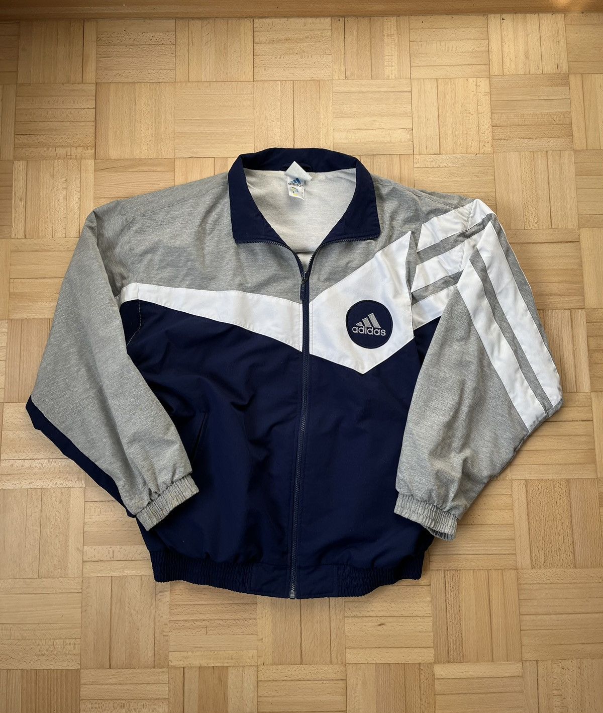 Adidas × Vintage Adidas vintage track jacket embroidered logo 90s rave Size US L / EU 52-54 / 3 - 4 Thumbnail