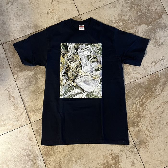 Supreme bling tee discount navy