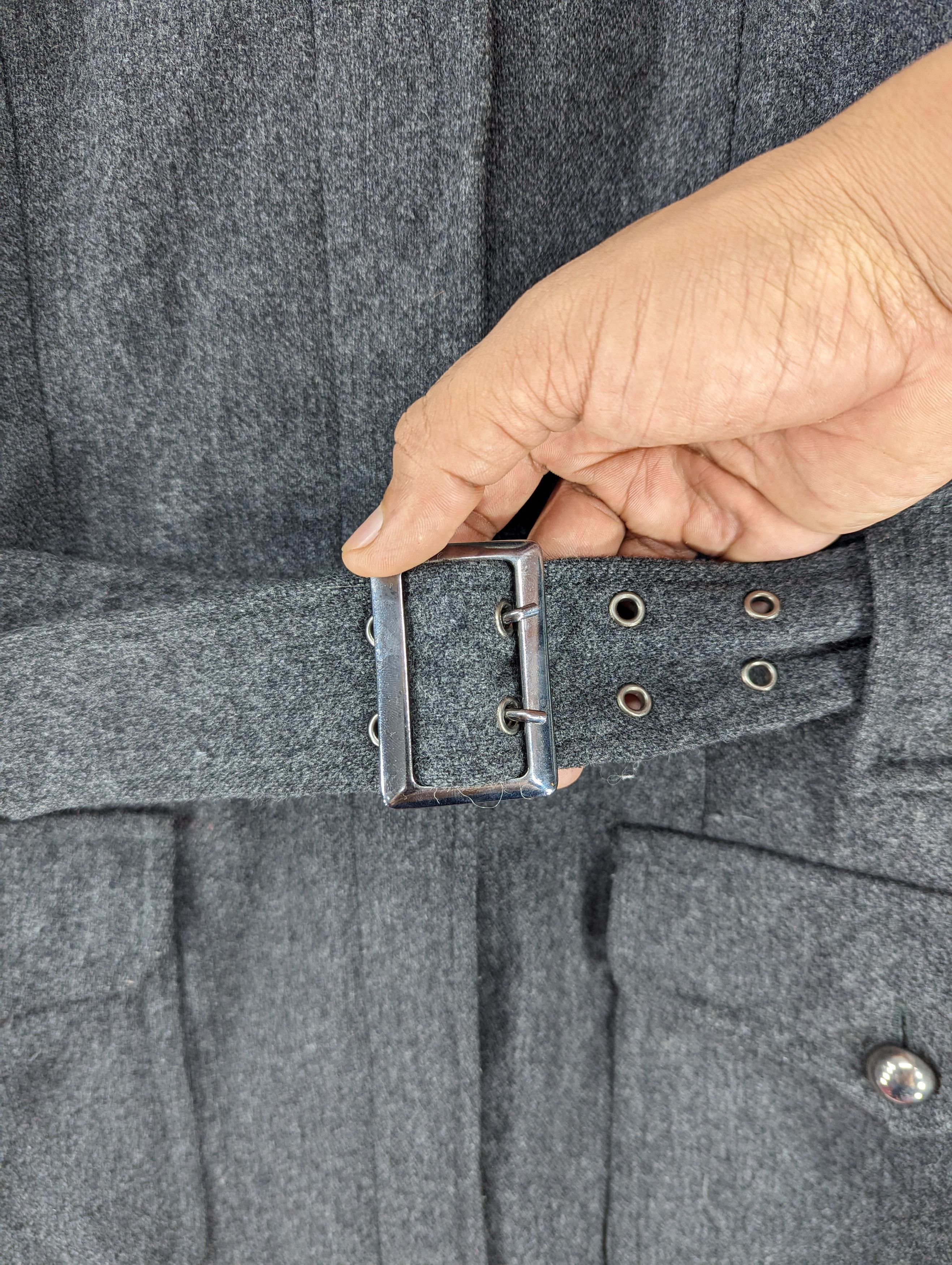 French Connection 🔥RARE🔥French Connection Wool Faux Fur Belted Jacket Size S / US 4 / IT 40 - 8 Thumbnail