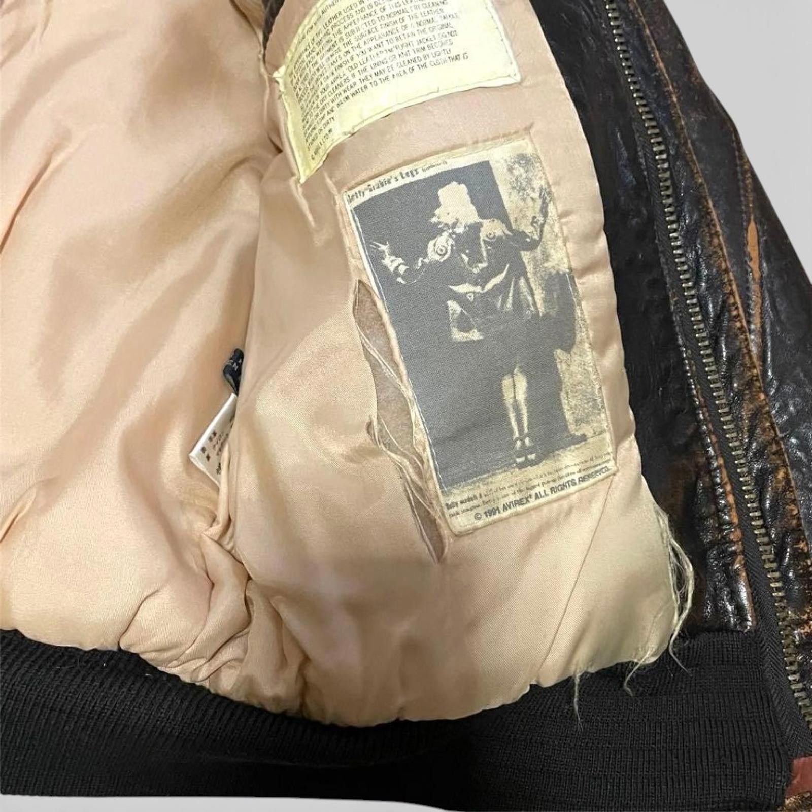 Avirex Avirex - Vintage Men's Leather Bomber Jacket Size US M / EU 48-50 / 2 - 8 Thumbnail