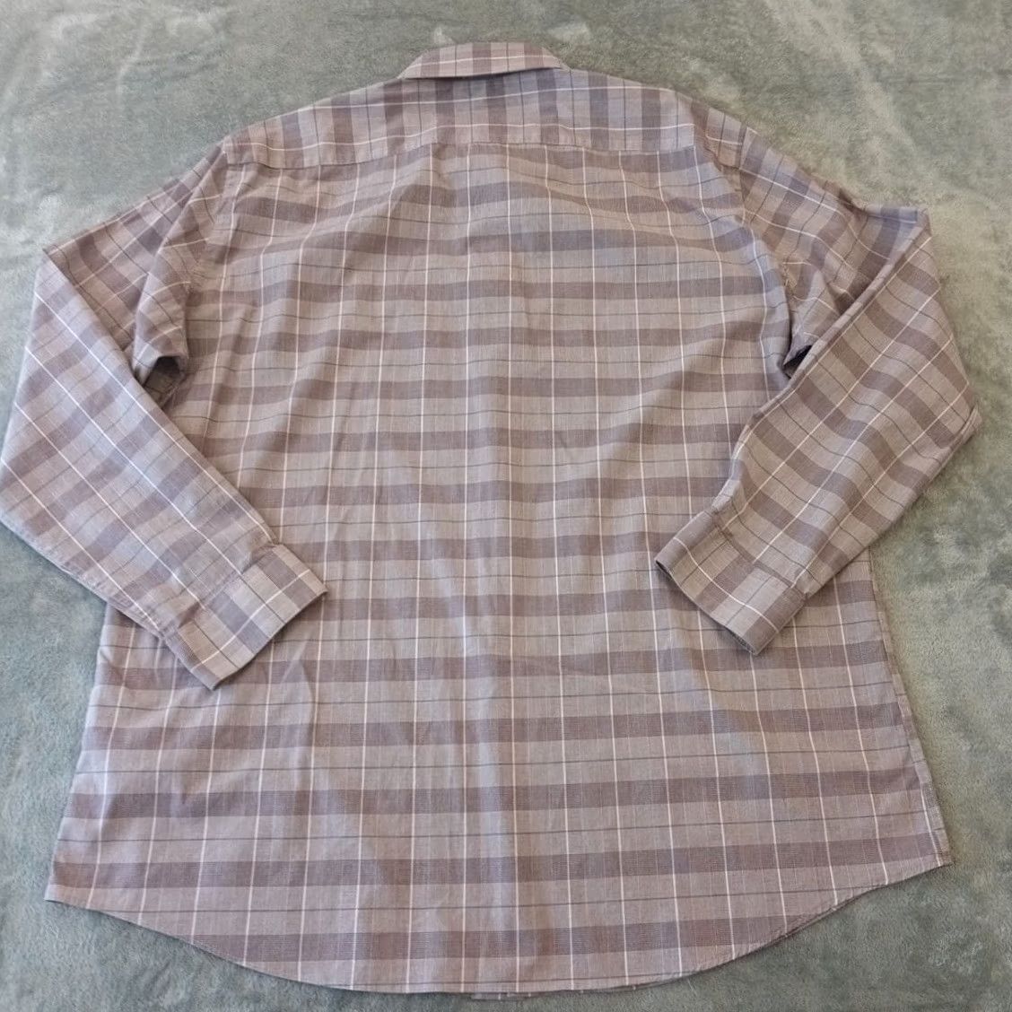 Apt. 9 Apt. 9 Shirt Mens XL Slim Fit Purple Plaid Long Sleeve Button Up Size US XL / EU 56 / 4 - 2 Thumbnail