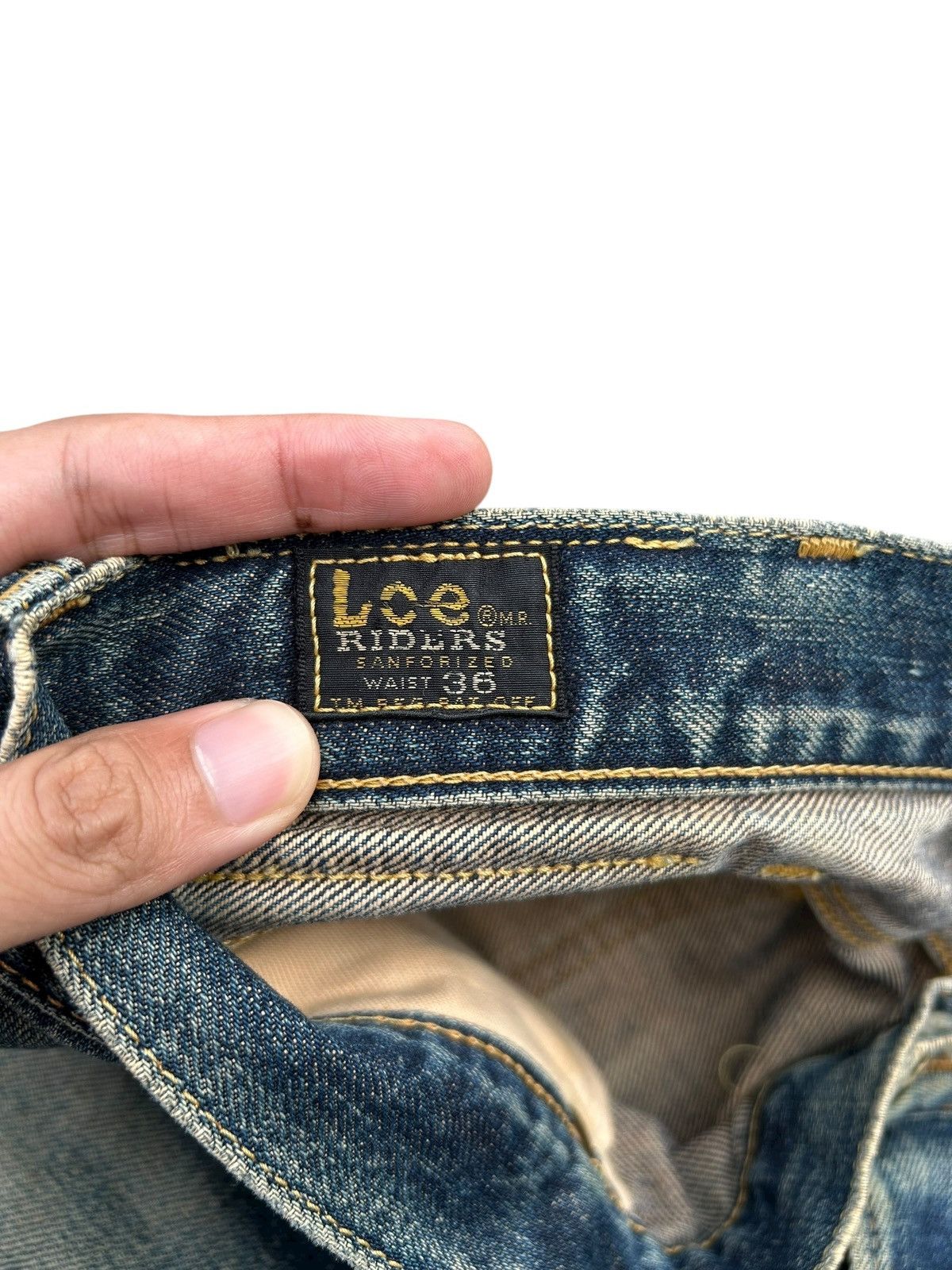 Kapital Thrashed Vintage Lee Riders Selvedge Rusty Denim Jeans Size US 35 - 7 Thumbnail