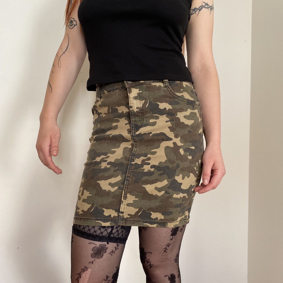 Vintage Vintage military denim skirt Size 27" / US 4 / IT 40 - 2 Thumbnail