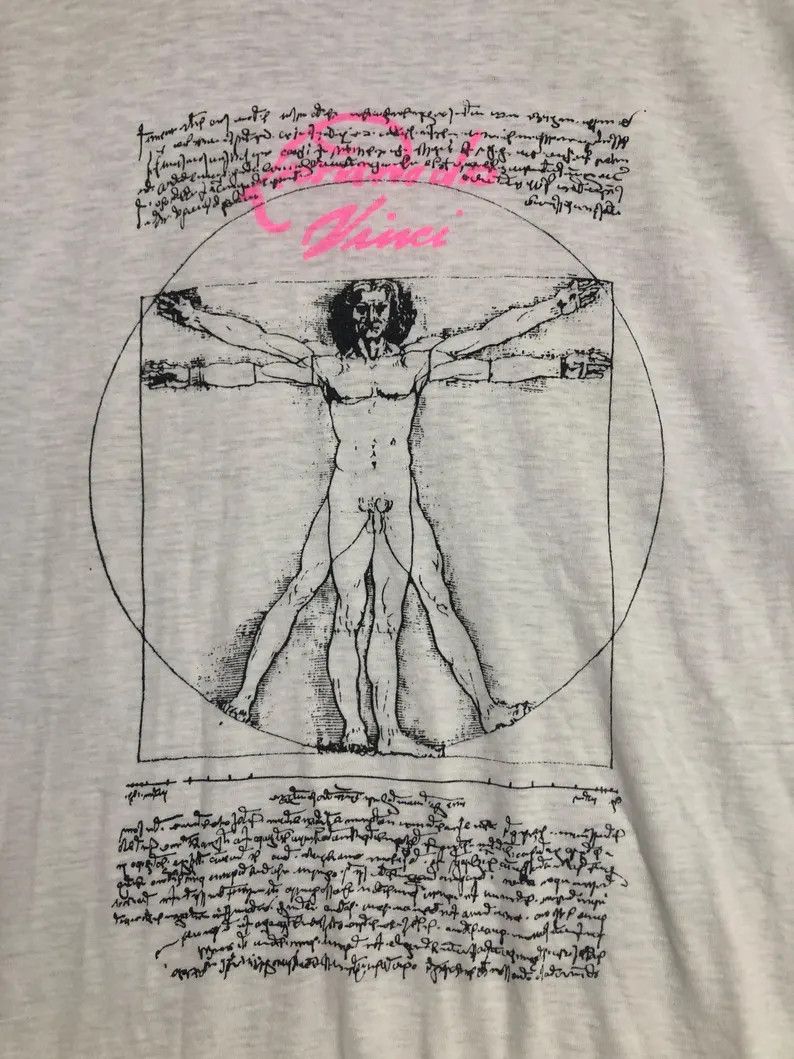 Vintage Vintage Leonardo Da Vinci T-Shirt Size US M / EU 48-50 / 2 - 2 Thumbnail