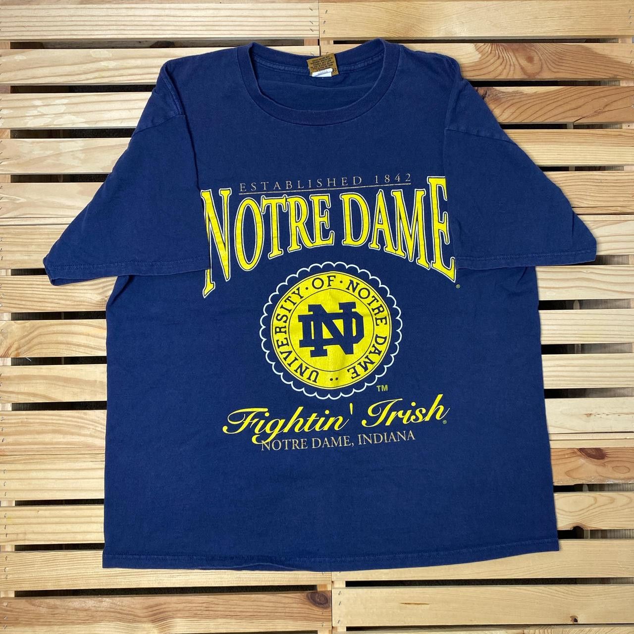 Nutmeg Vintage University of Notre Dame Blue College Tee Size XL Size US XL / EU 56 / 4 - 1 Thumbnail