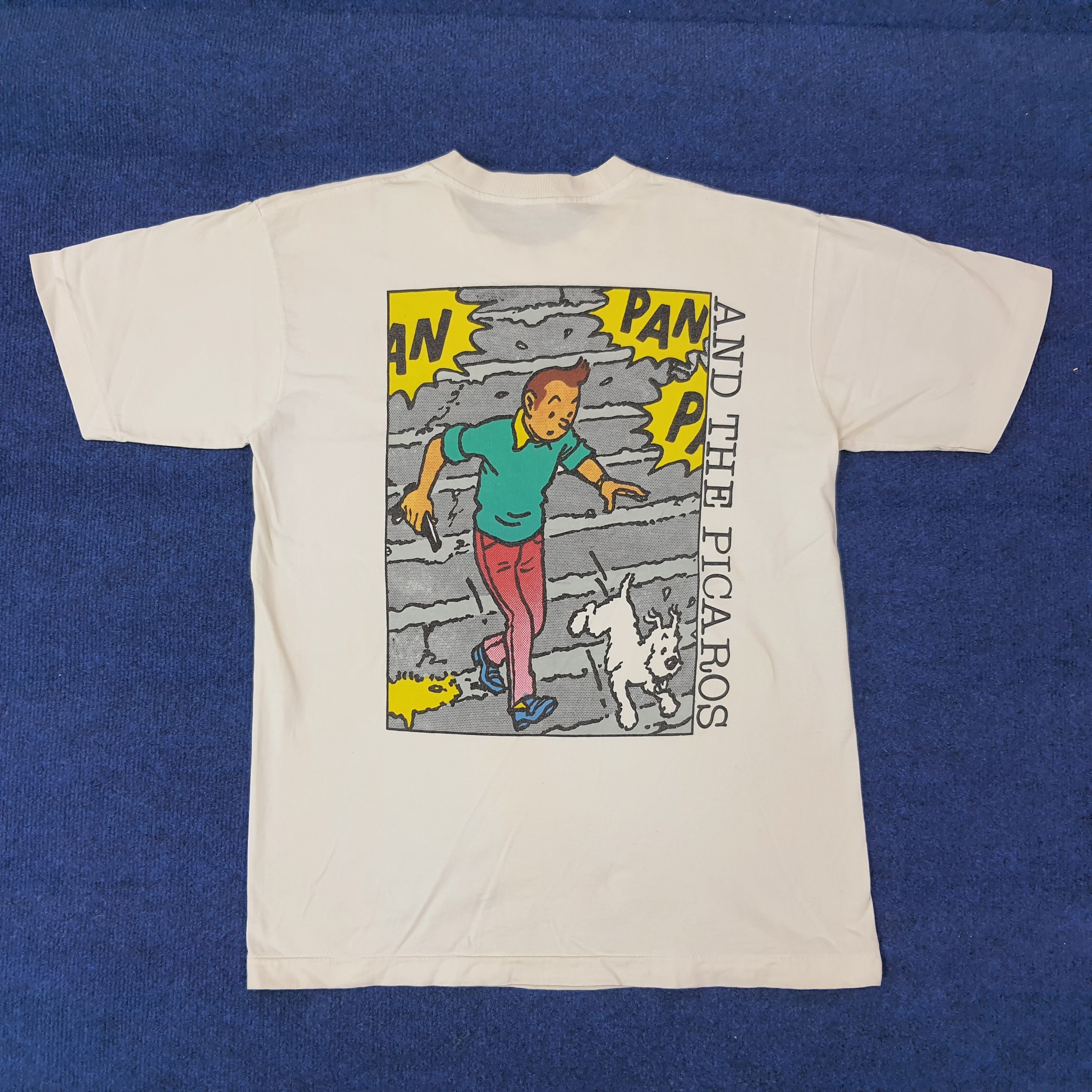 Vintage Vintage Adventure of TinTin and the Picaros Tshirt C249N73 Size US M / EU 48-50 / 2 - 1 Thumbnail