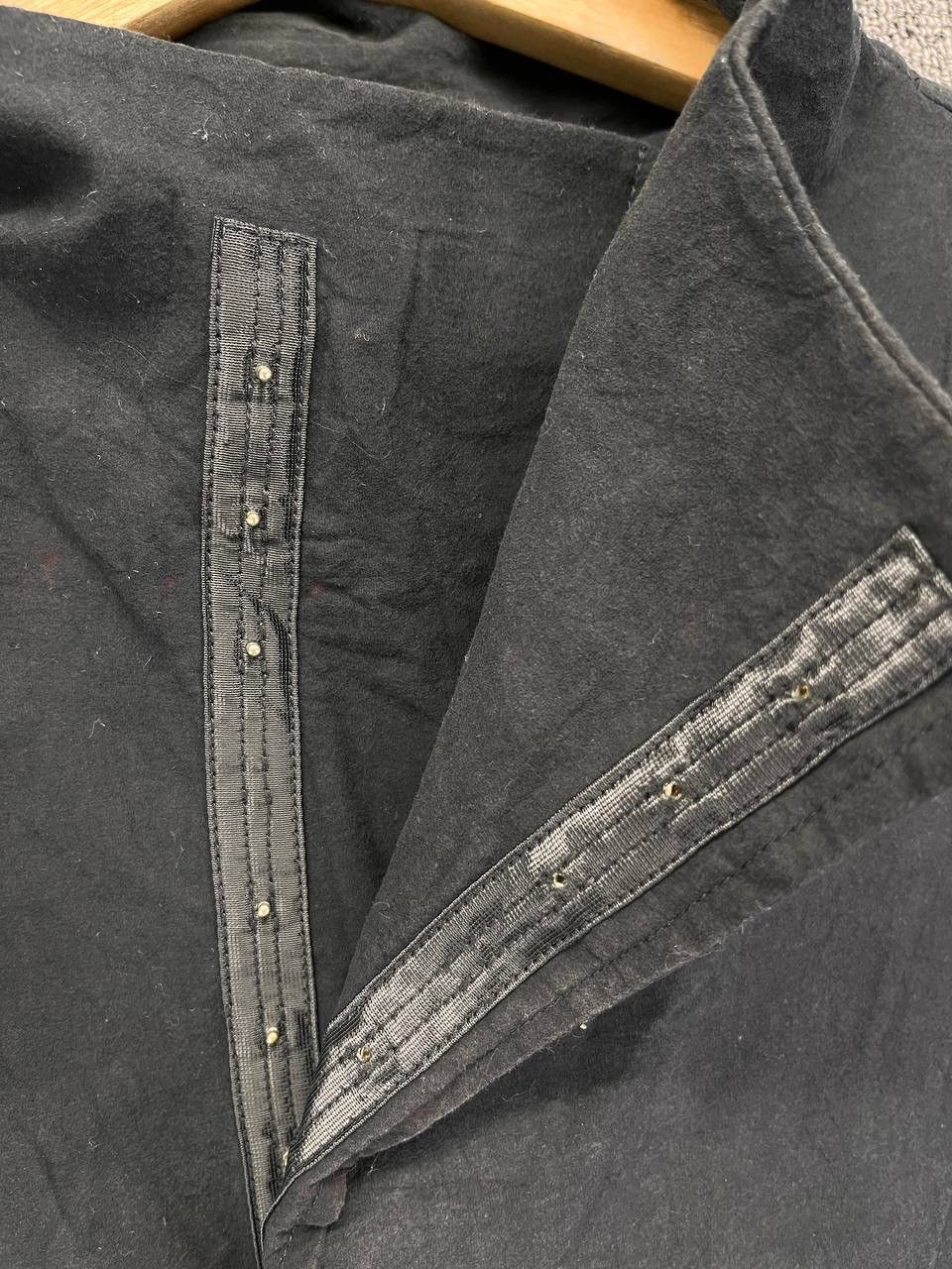 Vintage × Yohji Yamamoto Vintage Yohji Yamamoto Rare Button Up Black Long Jacket Size US L / EU 52-54 / 3 - 15 Thumbnail