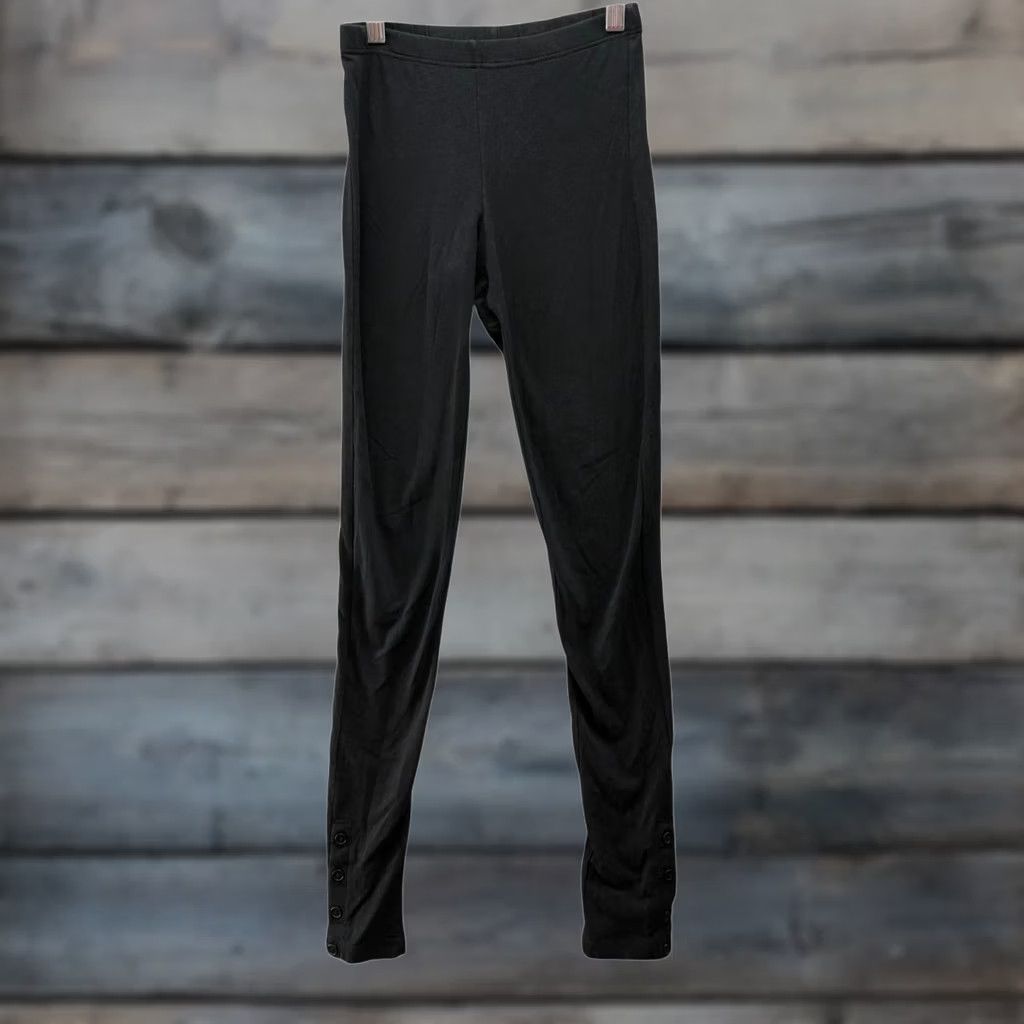 Uniqlo Uniqlo Leggings Womens S Button Cuff Cotton Blend Lightweight Black Navy? Size 28" / US 6 / IT 42 - 1 Thumbnail