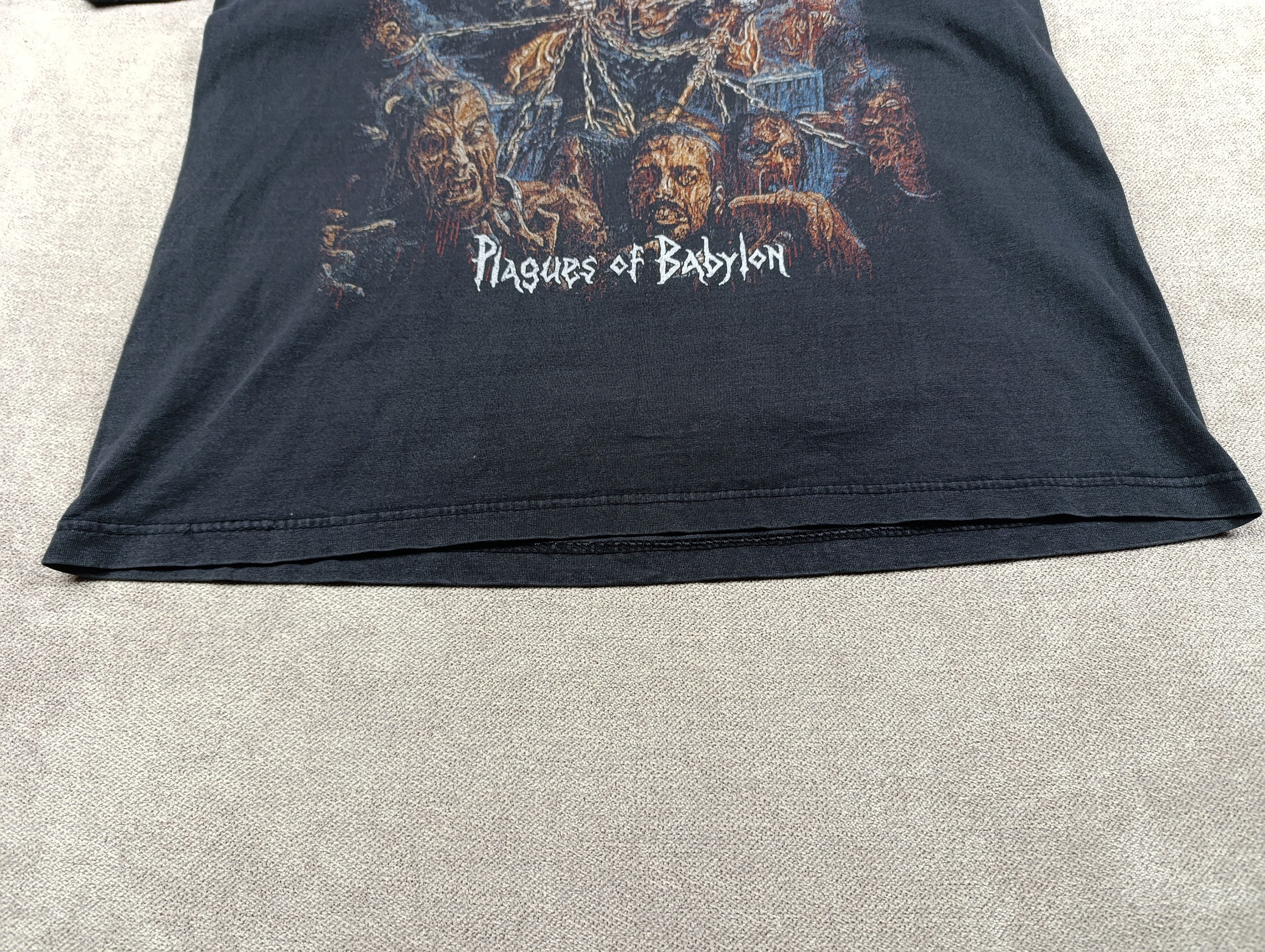 Vintage ICED EARTH “PLAGUES OF BABYLON” 2014 ALBUM GRAPHIC BAND TEE Size US L / EU 52-54 / 3 - 3 Thumbnail