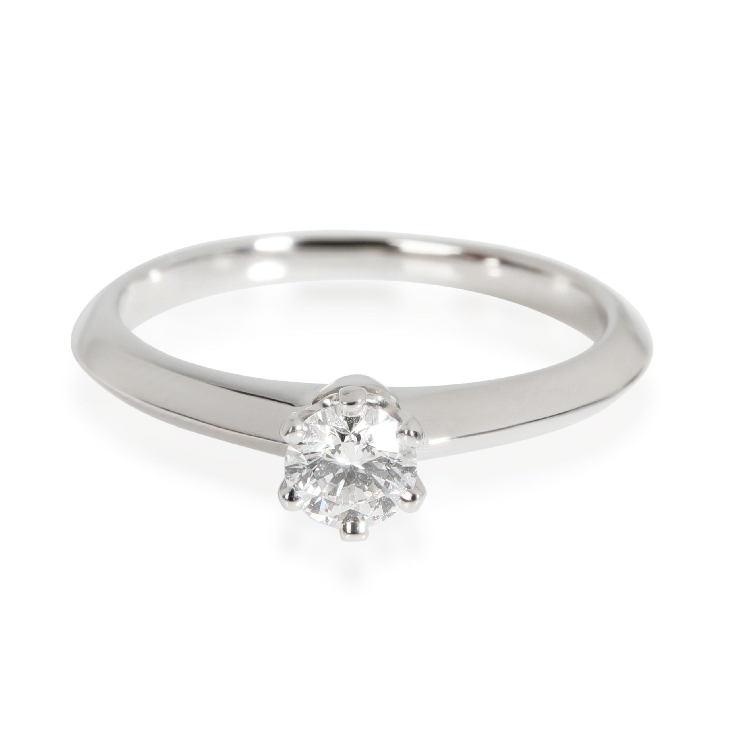 Tiffany & Co. Diamond Solitaire Ring in Platinum G VS1 0.23 CTW