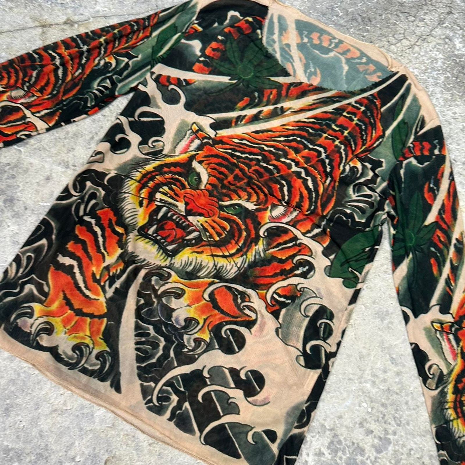 Other Vintage Womens Tiger Tattoo Print Skin Tee Size S / US 4 / IT 40 - 3 Thumbnail