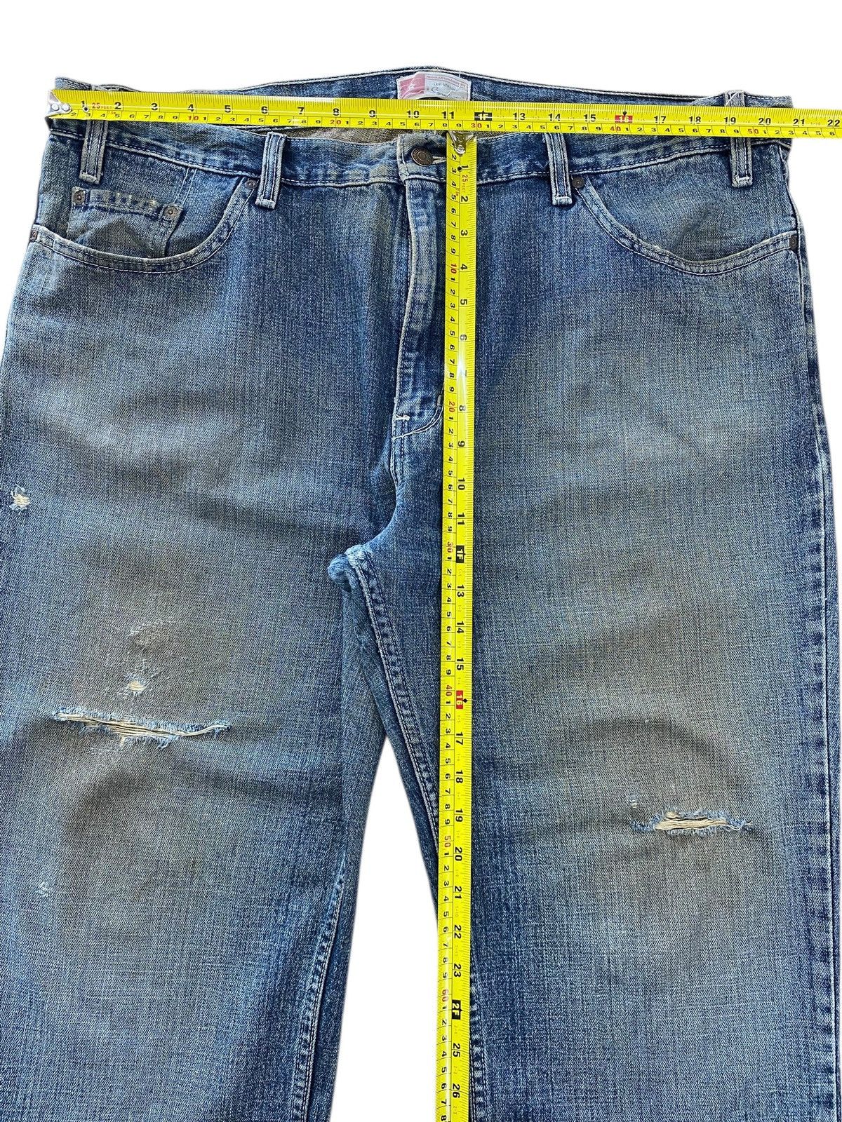 Levi's Y2K Levi's blue straight leg jeans distressed, faded jeans Size US 42 / EU 58 - 7 Thumbnail