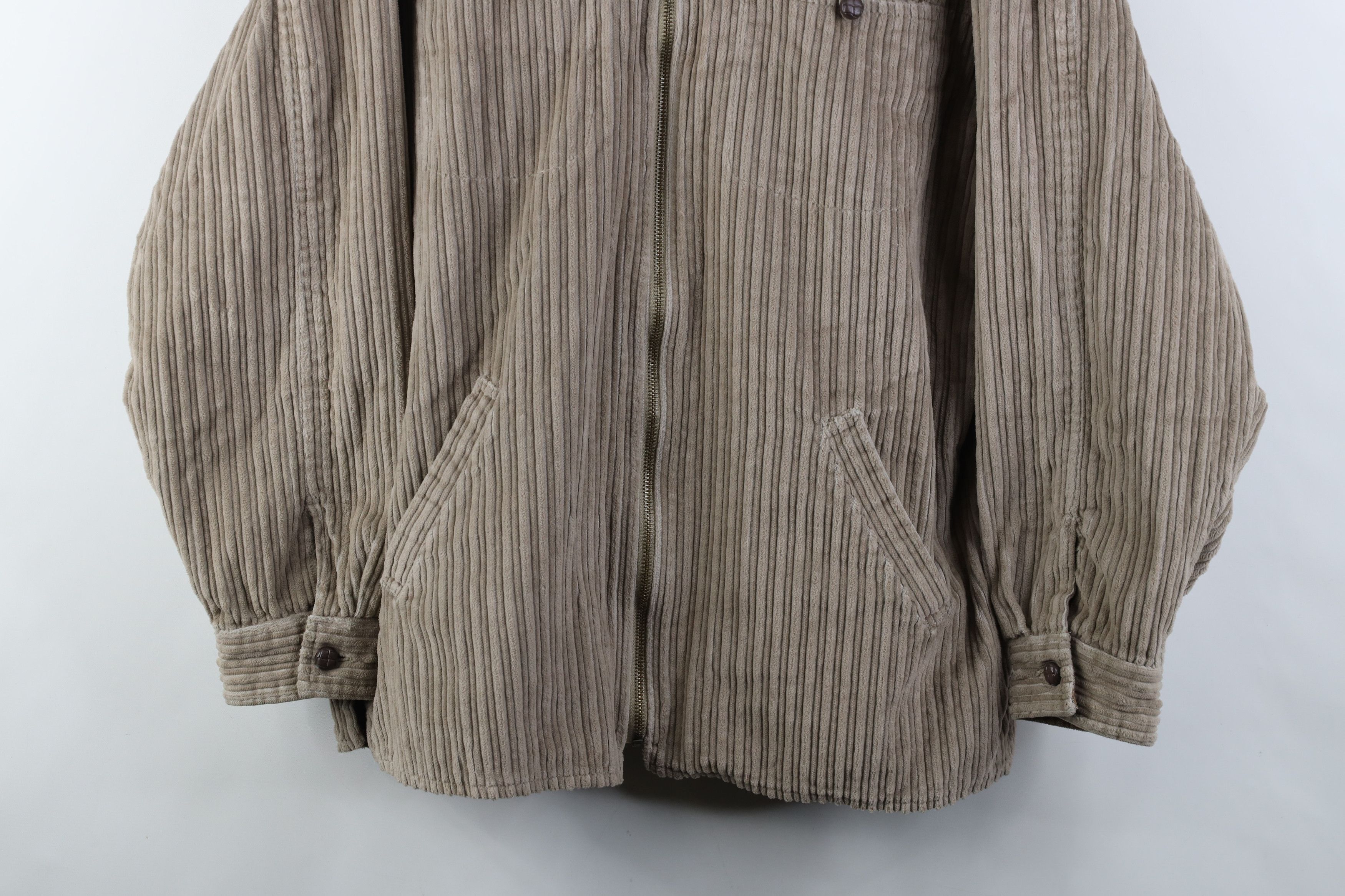 Vintage Vintage 90s Streetwear Suede Leather Collar Corduroy Jacket Size L / US 10 / IT 46 - 3 Thumbnail