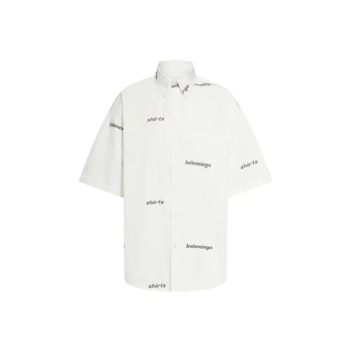 Balenciaga Balenciaga SS23 Logo Print Short Sleeve Shirt Size US M / EU 48-50 / 2 - 1 Thumbnail
