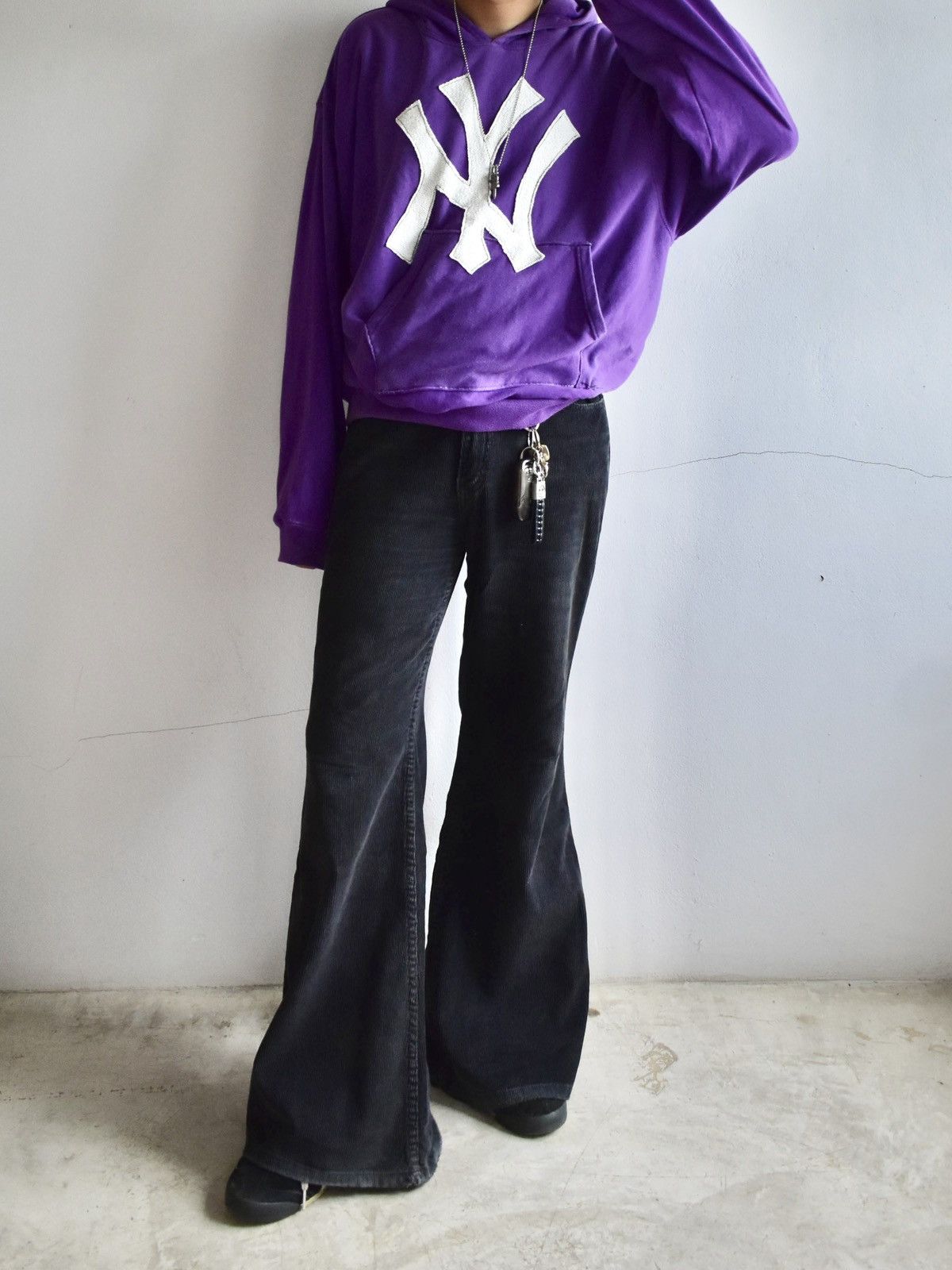 Russell Athletic × Vintage Faded Vintage NY Patchwork Hoodie Size US M / EU 48-50 / 2 - 4 Thumbnail