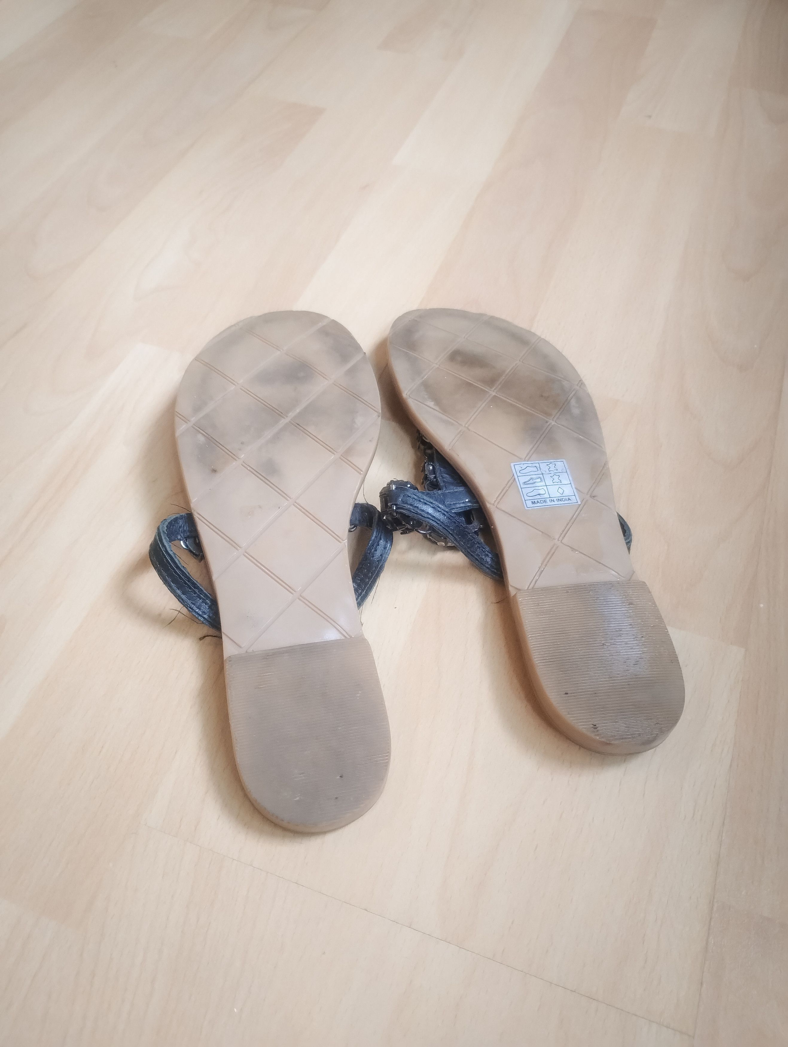 Other No1Z 100% Leather Beaded Flat Sandals – Size 38 Size US 8 / IT 38 - 5 Thumbnail