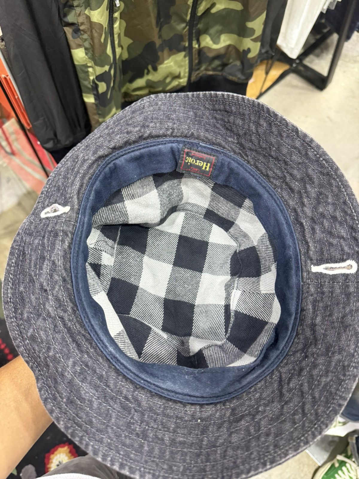 Japanese Brand C4LA Heroic denim bucket hat Size ONE SIZE - 6 Thumbnail