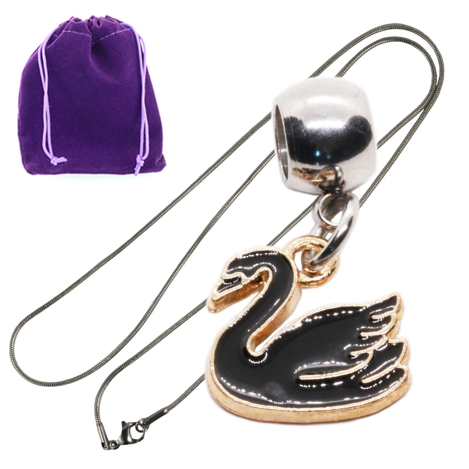 & Other Stories Black Swan Necklace for Mom, Swan Decor Charm Size ONE SIZE - 1 Thumbnail