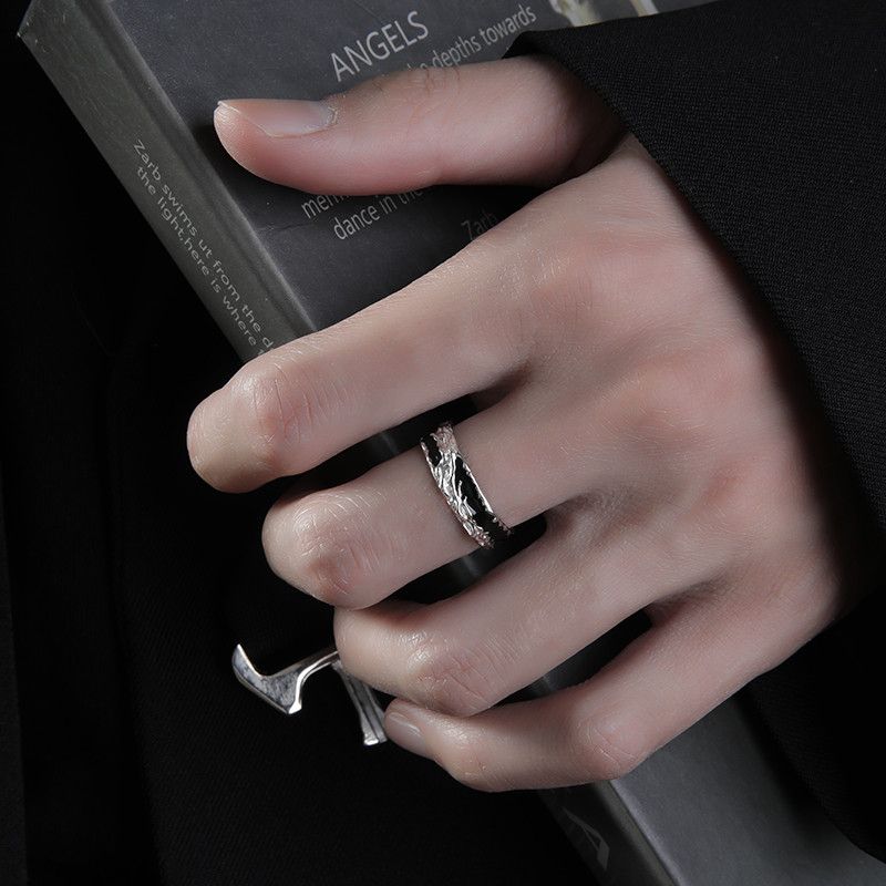 Jewelry Punk Jewelry Rings Open Size Chrome Ring (Size 7-13) Size ONE SIZE - 2 Thumbnail