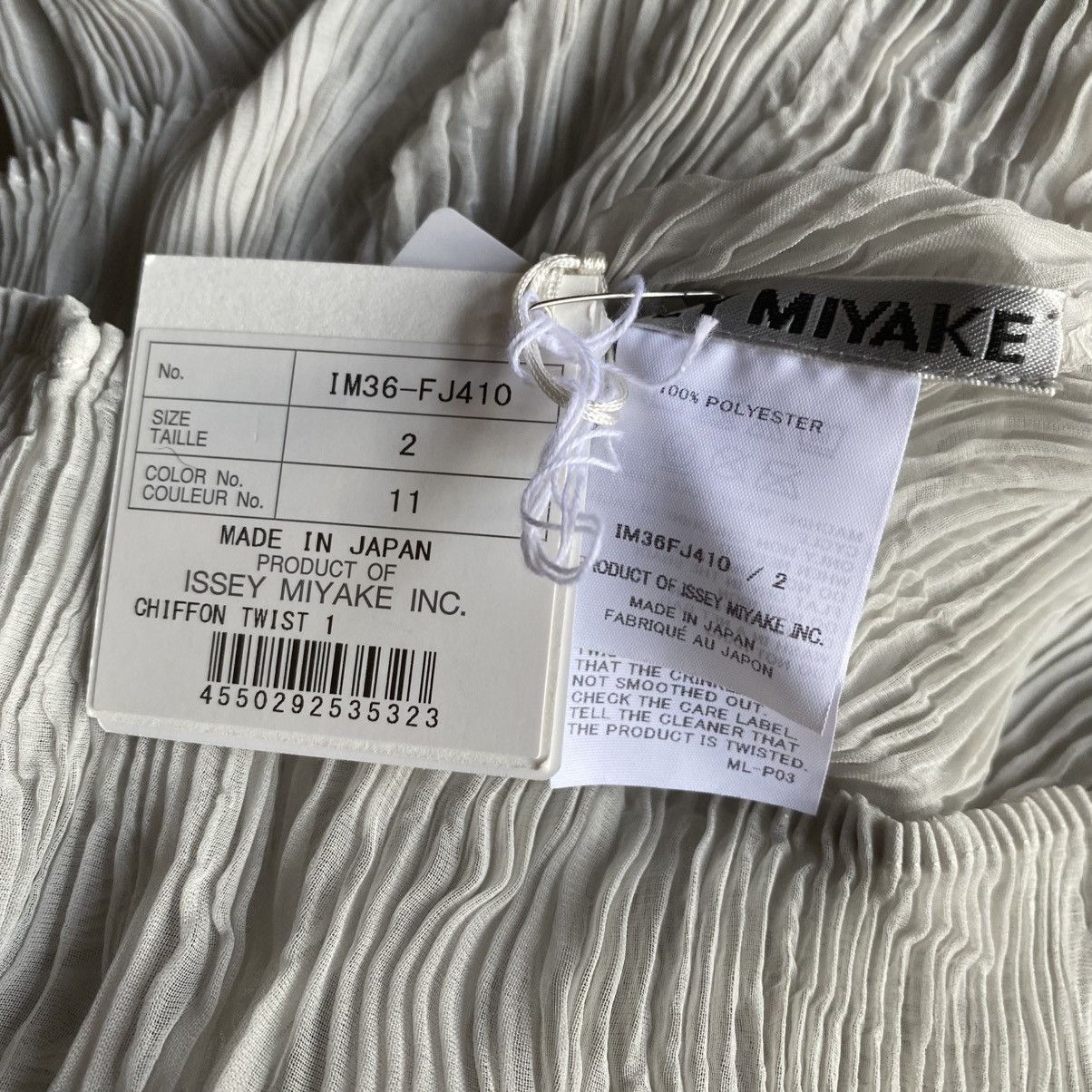 Issey Miyake Wavy Sheer pleats Twisted Blouse Size M / US 6-8 / IT 42-44 - 5 Thumbnail
