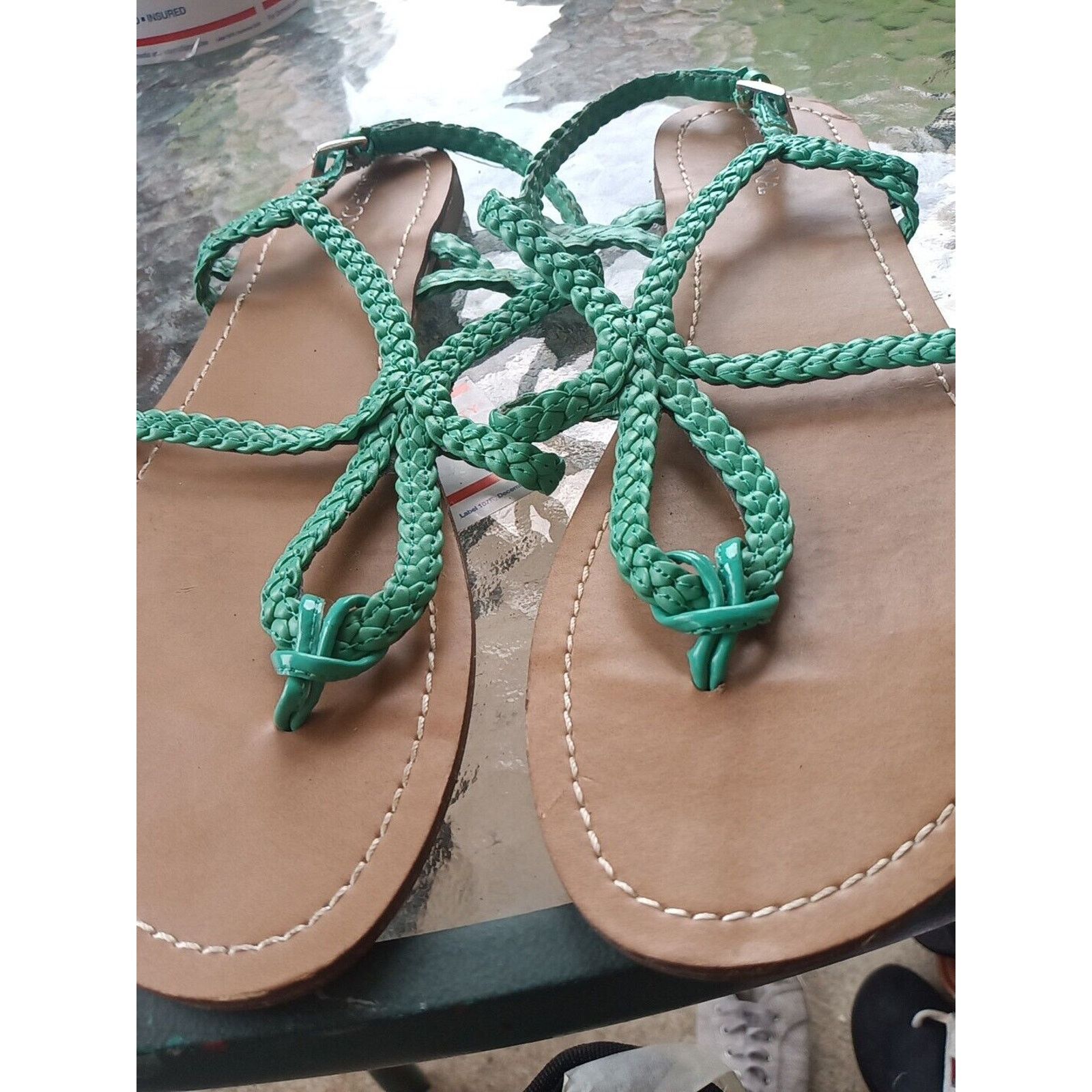 Merona Merona Green Size 8.5 Woman's Sandals Braides Straps Sling Size US 8.5 / IT 38.5 - 1 Thumbnail