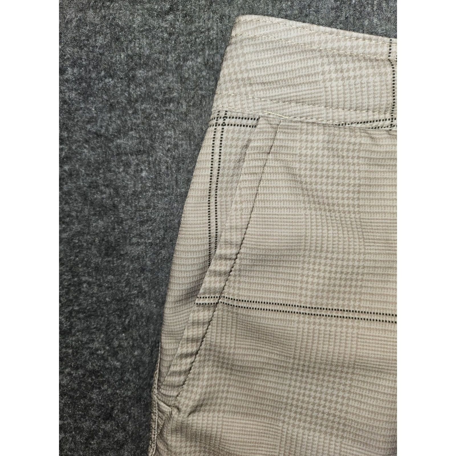Hang Ten Hang Ten Board Shorts Men's 34 Beige Plaid Check Surf Beach Swimming Aloha Pockets Lightweight Drawstring Mens Size US 34 / EU 50 - 7 Thumbnail