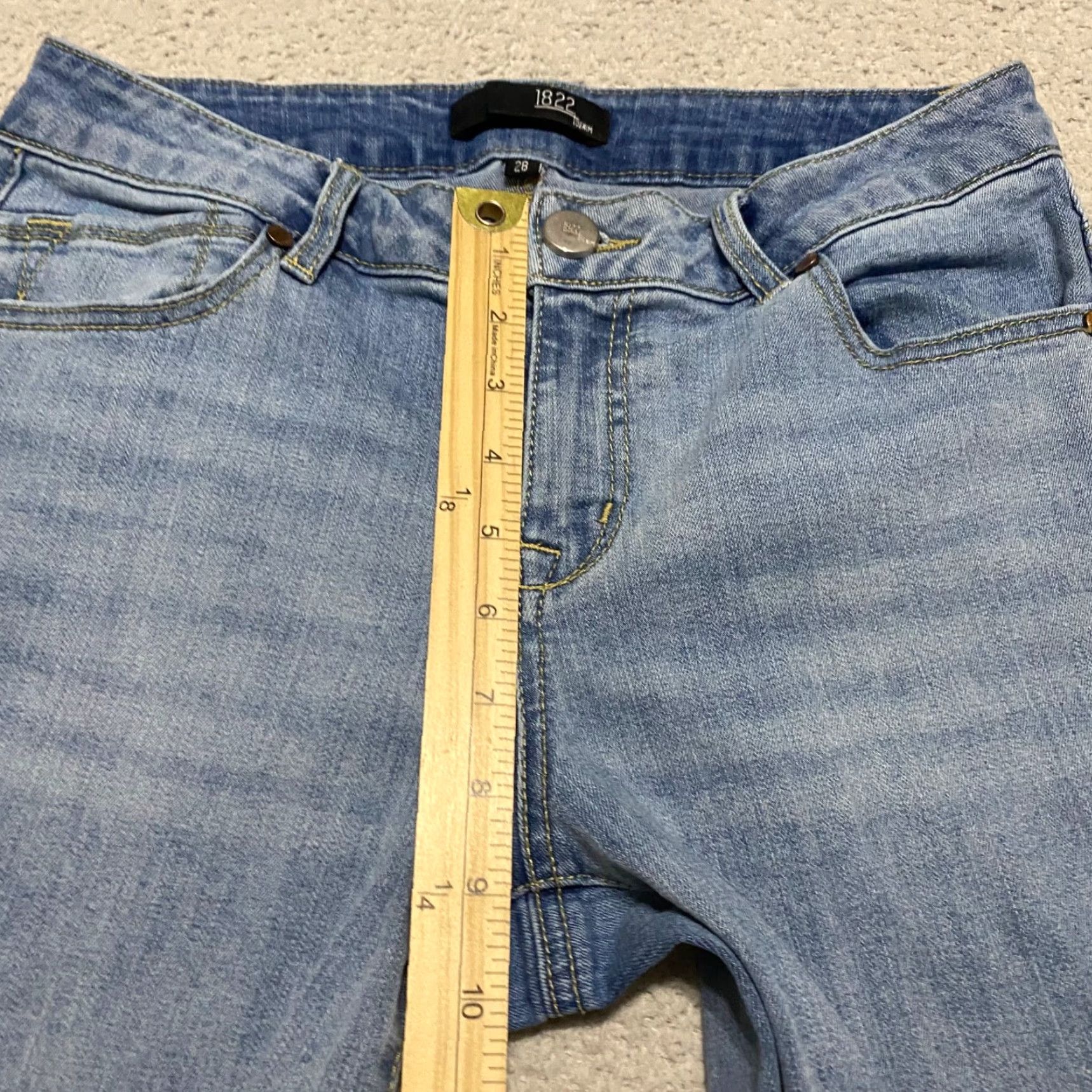 Vintage 1822 Denim Jeans Blue Medium Wash 28 Slim Skinny Mid Rise Women Regular Size 1822 Denim Womens Jeans Blue Medium Wash 28- Inseam 27 in Size 28" / US 6 / IT 42 - 7 Thumbnail